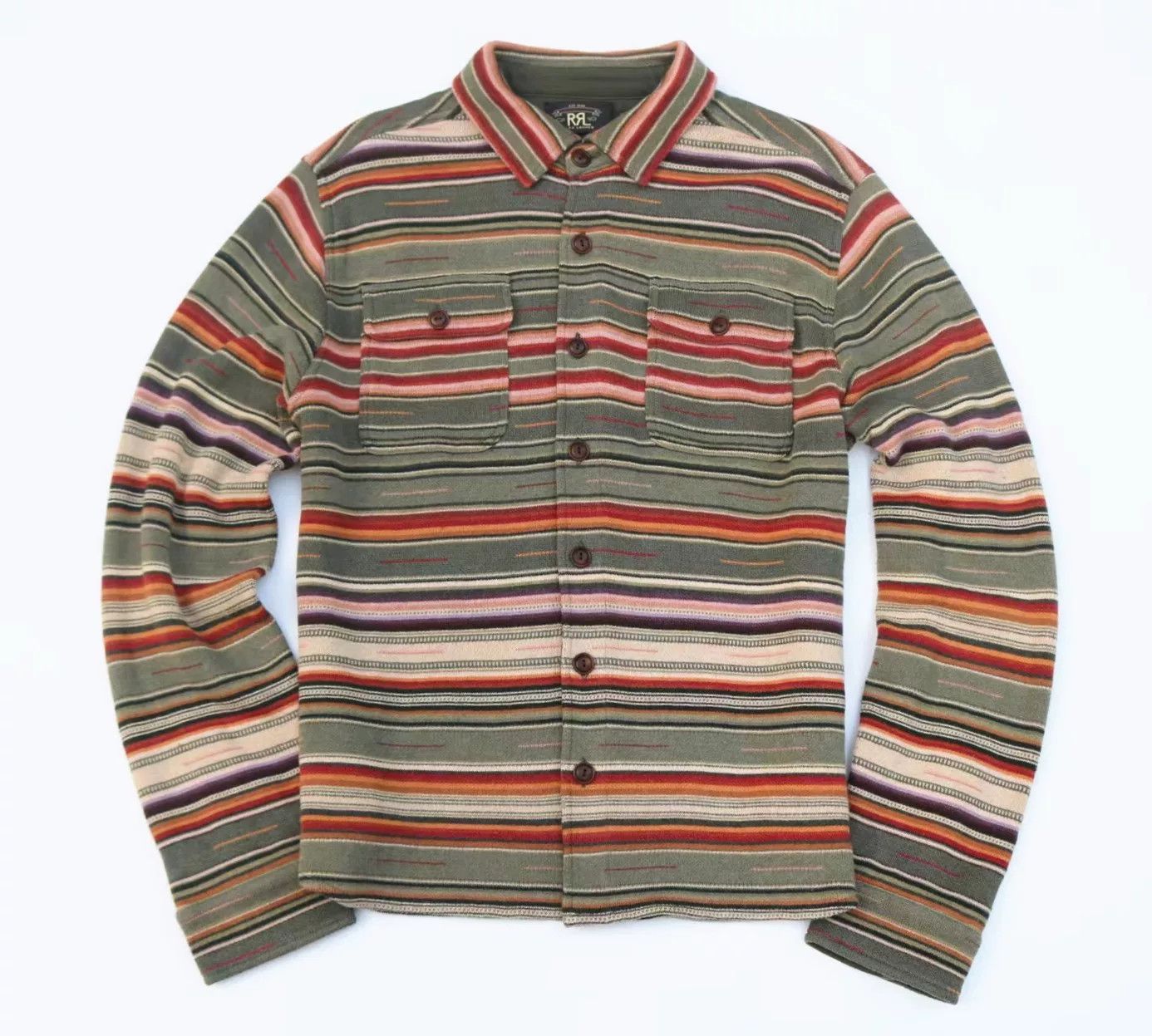 RRL Ralph Lauren RRL Navajo Western Knit Shirt Jacket Size US XL / EU 56 / 4 - 5 Thumbnail