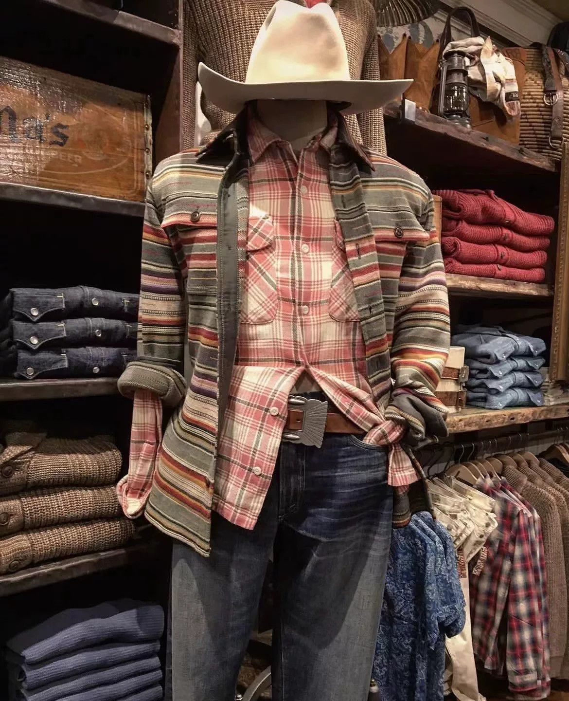 RRL Ralph Lauren RRL Navajo Western Knit Shirt Jacket Size US XL / EU 56 / 4 - 3 Thumbnail