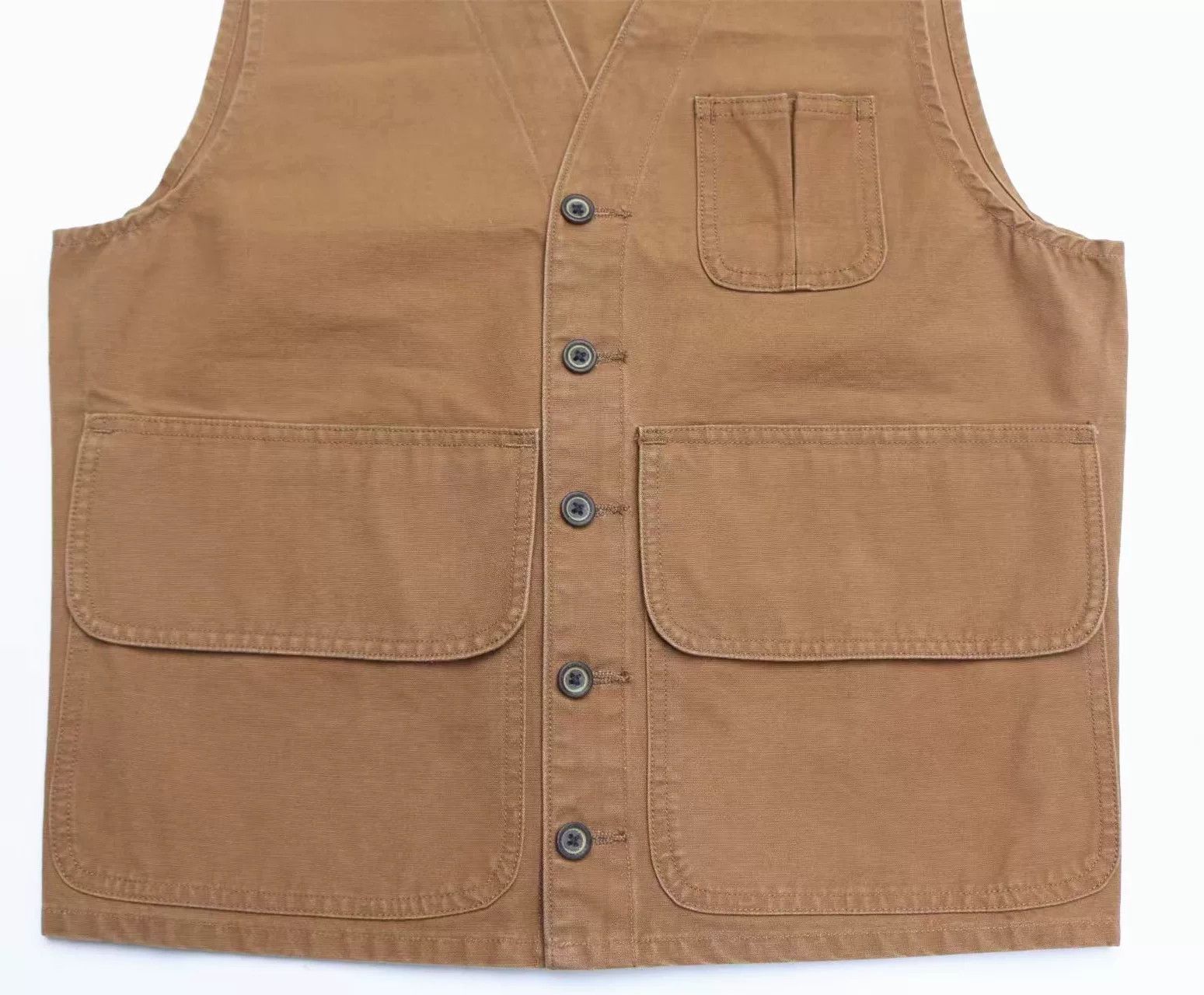 RRL Ralph Lauren RRL 2014 Vintage Canvas Hunting Vest Size US S / EU 44-46 / 1 - 4 Thumbnail