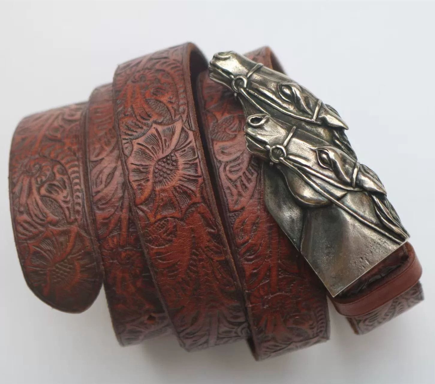 RRL Ralph Lauren Ralph Lauren Vintage Carved Double Horse Belt Size ONE SIZE - 3 Thumbnail