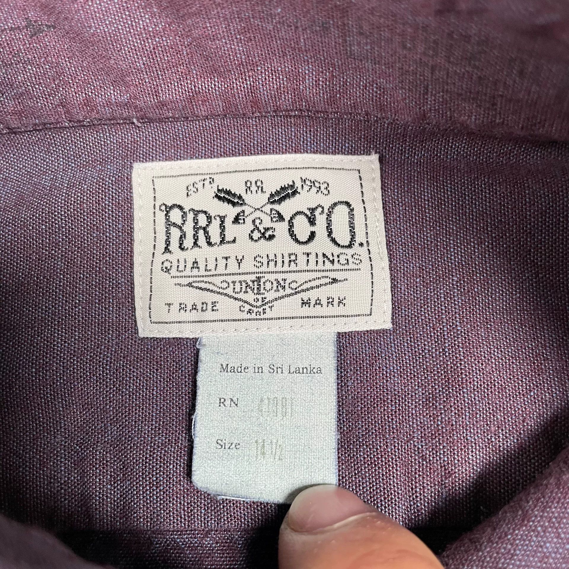 RRL Ralph Lauren RRL Workwear Shirt S Size US S / EU 44-46 / 1 - 3 Thumbnail