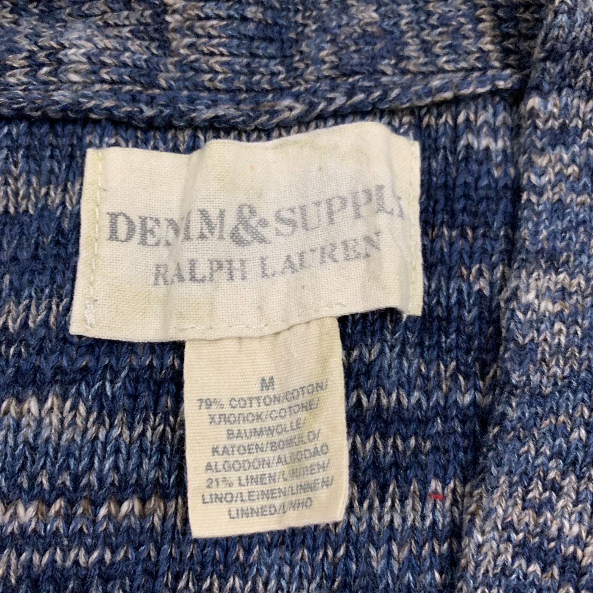 RRL Ralph Lauren Ralph Lauren Denim Supply Indigo Patchwork Cardigan Size US M / EU 48-50 / 2 - 5 Thumbnail