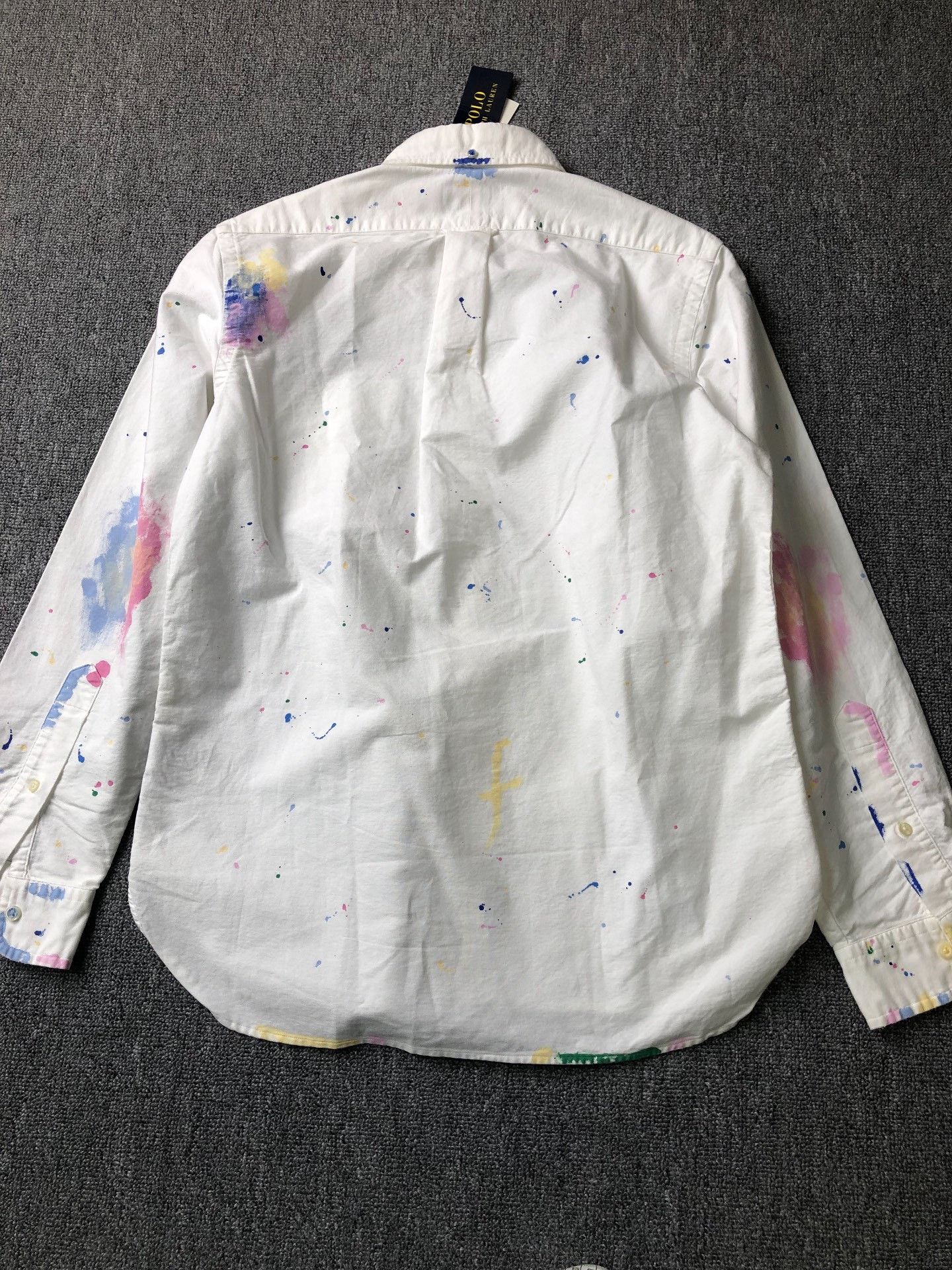 Polo Ralph Lauren Polo Ralph Lauren White Splatter Oxford Shirt Size US S / EU 44-46 / 1 - 6 Thumbnail