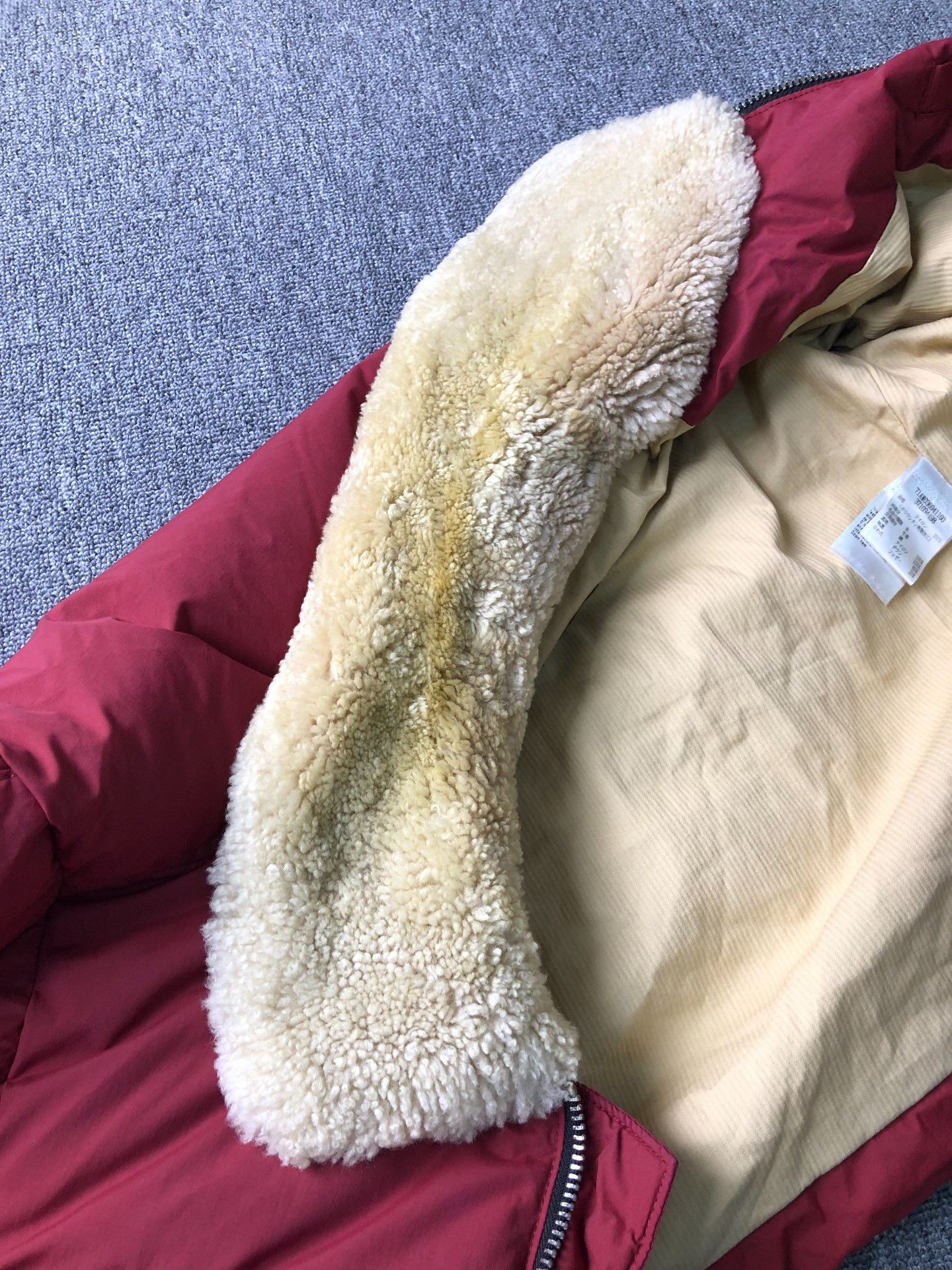 Dsquared2 Dsquared2 Red Shearling Collar Vintage Down Jacket Size US M / EU 48-50 / 2 - 8 Thumbnail