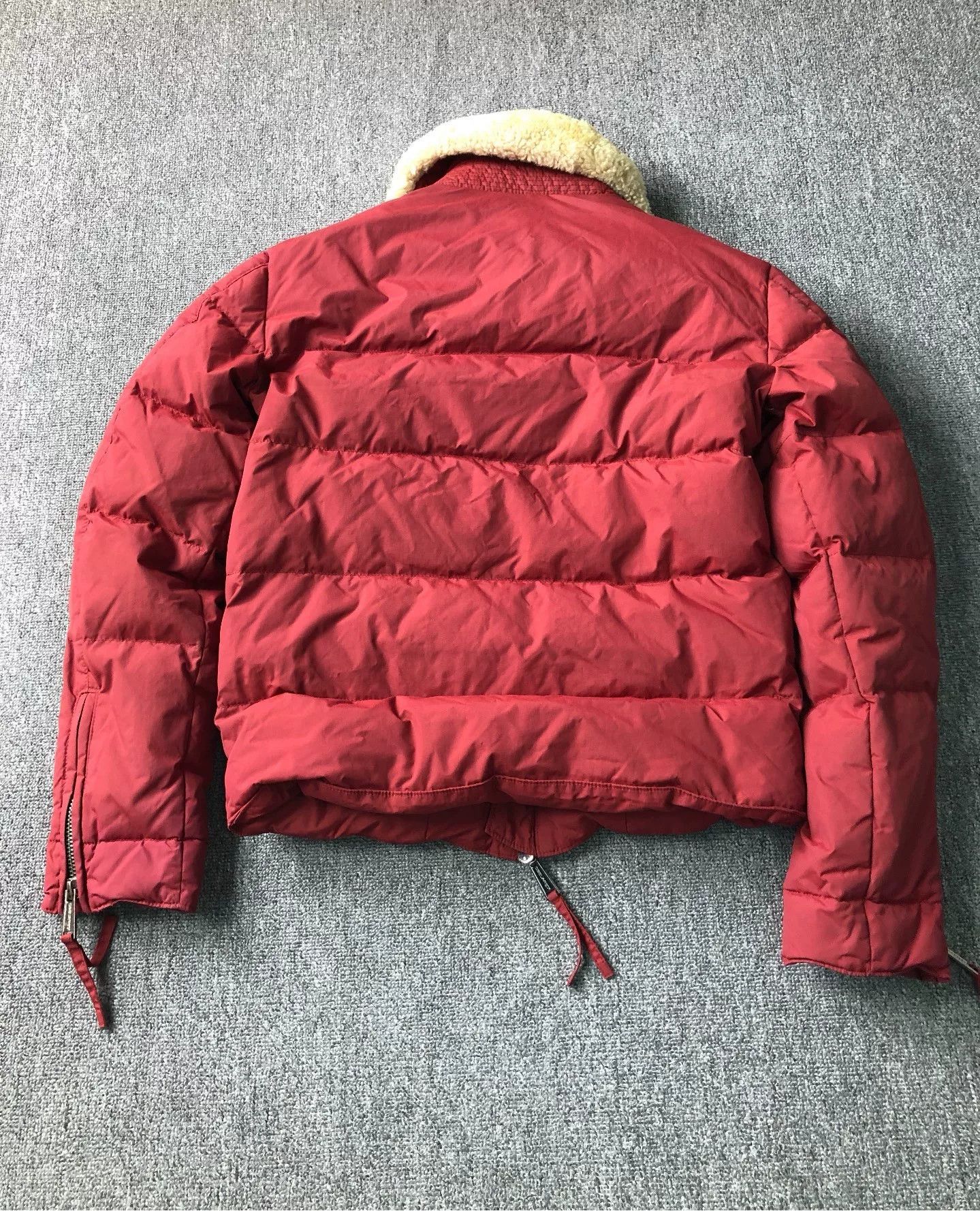 Dsquared2 Dsquared2 Red Shearling Collar Vintage Down Jacket Size US M / EU 48-50 / 2 - 5 Thumbnail