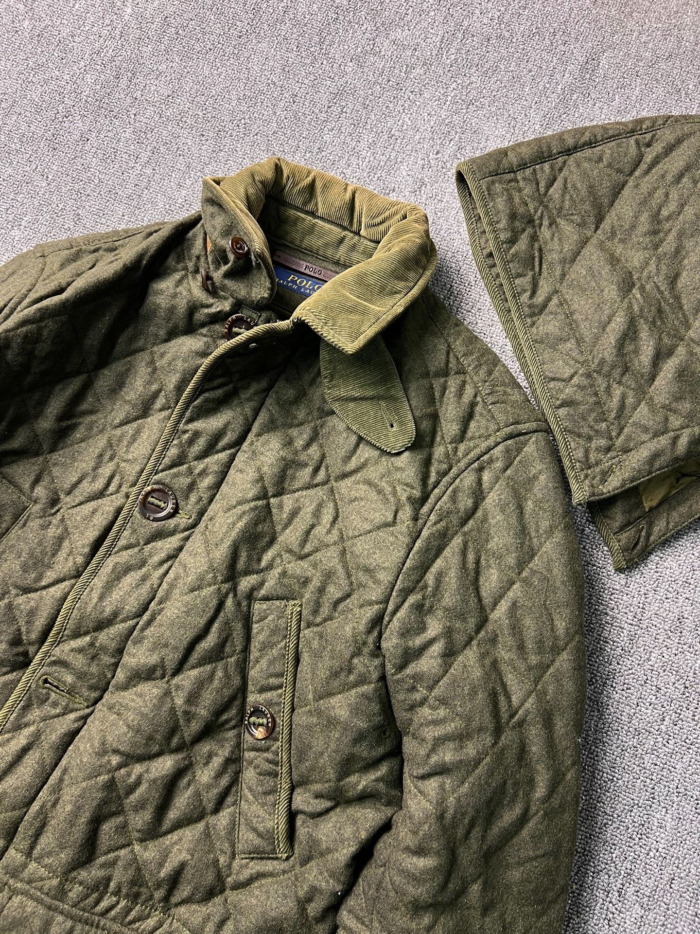 Polo Ralph Lauren Ralph Lauren Men's Quilted Wool Jacket Size US S / EU 44-46 / 1 - 3 Thumbnail