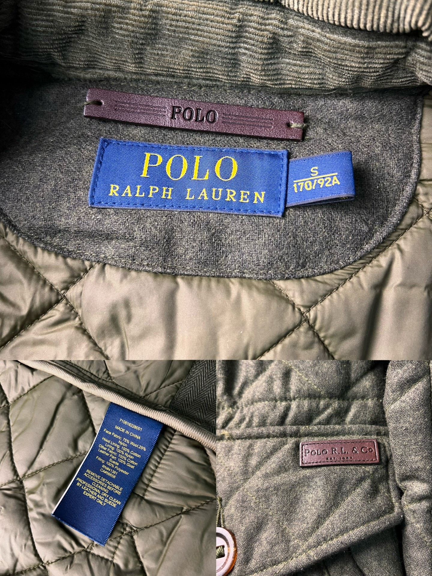 Polo Ralph Lauren Ralph Lauren Men's Quilted Wool Jacket Size US S / EU 44-46 / 1 - 6 Thumbnail