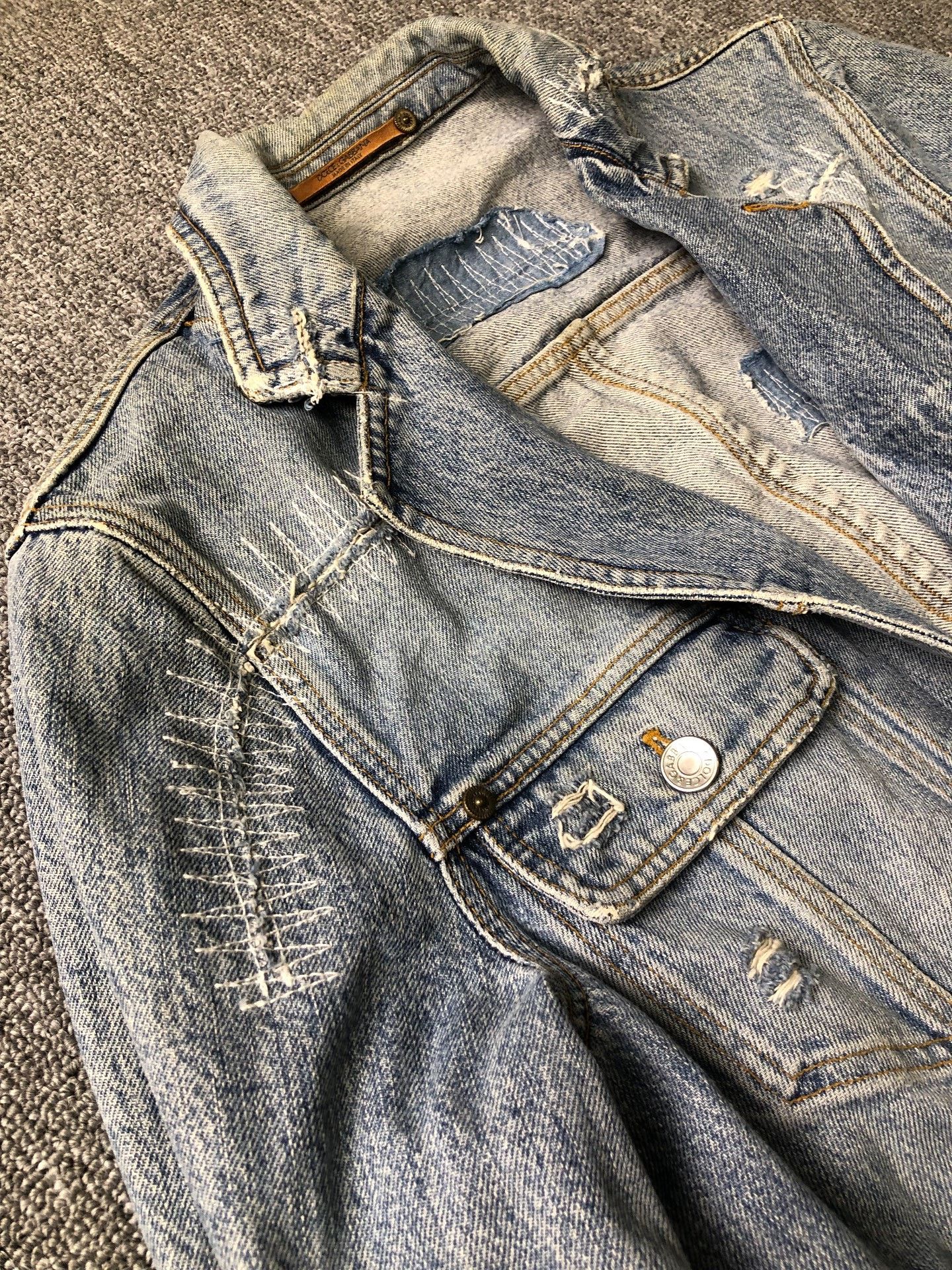 Dolce & Gabbana Dolce & Gabbana Vintage Denim Blazer Size US M / EU 48-50 / 2 - 5 Thumbnail