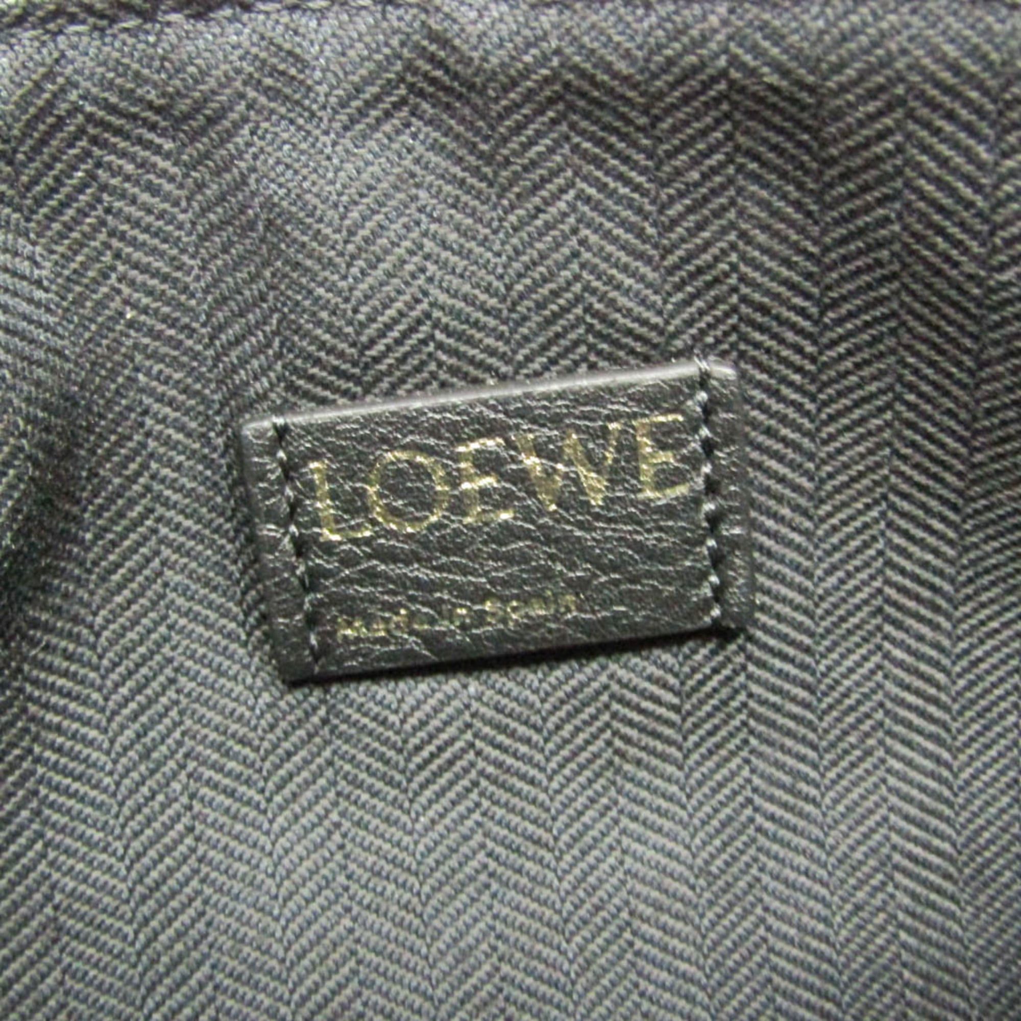 Loewe Loewe Anagram Oblong C730C63X15 Women,Men Cotton,Leather Clutch Bag,Pouch Black Size ONE SIZE - 11 Thumbnail
