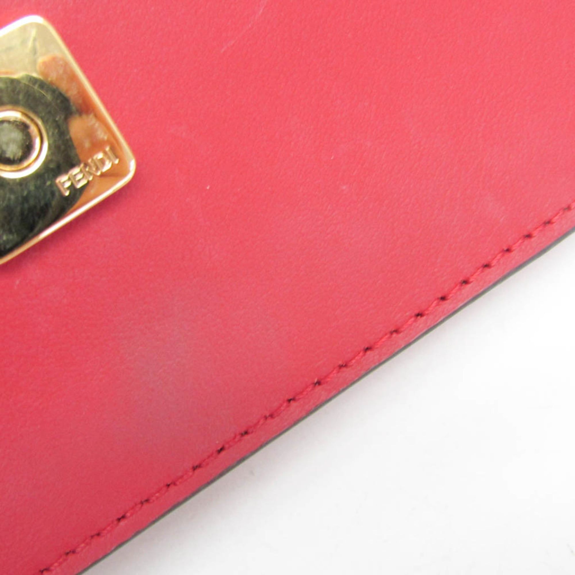 Fendi Fendi Bag Bugs 8M0346 Women's Leather Chain/Shoulder Wallet Red Color Size ONE SIZE - 12 Thumbnail
