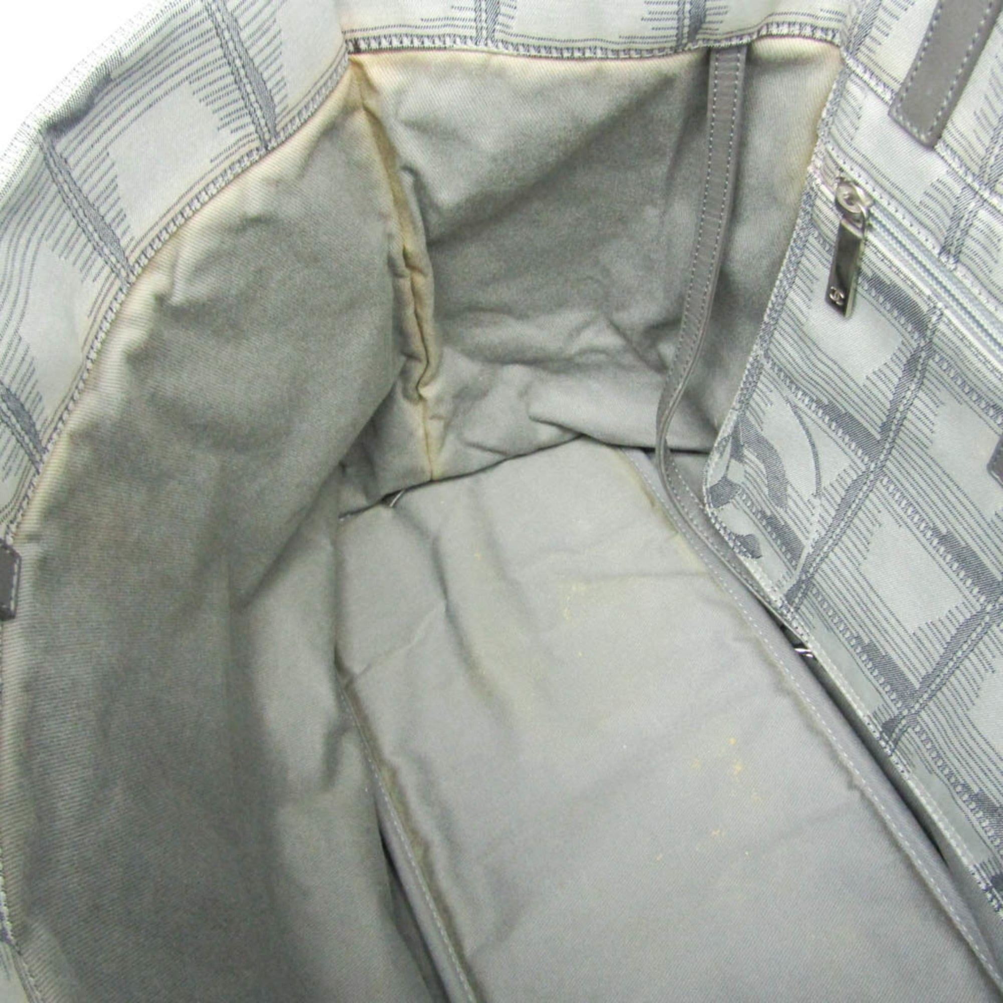 Chanel Chanel New Travel Line Women's Nylon Canvas Tote Bag Gray,Pink Size ONE SIZE - 12 Thumbnail