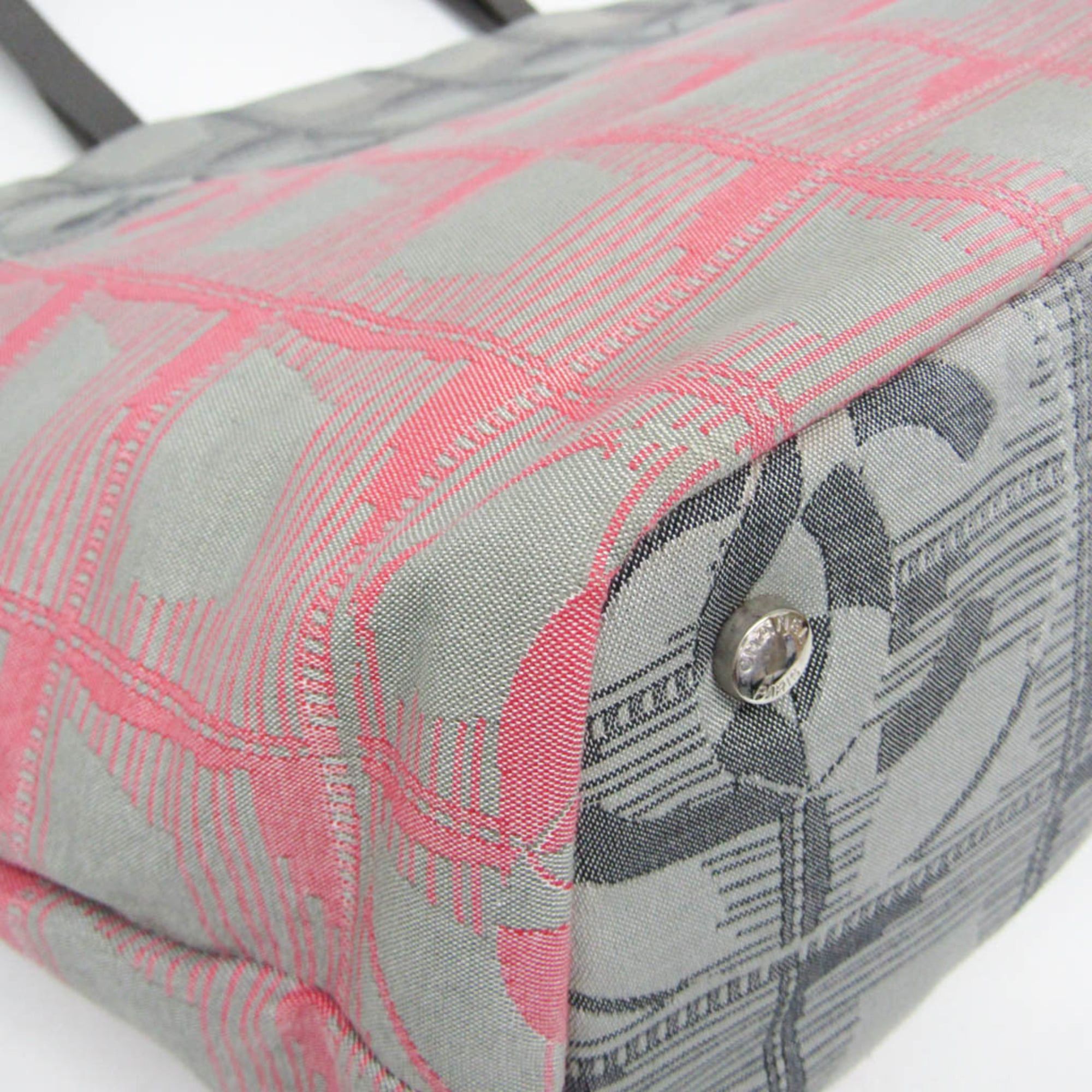 Chanel Chanel New Travel Line Women's Nylon Canvas Tote Bag Gray,Pink Size ONE SIZE - 5 Thumbnail