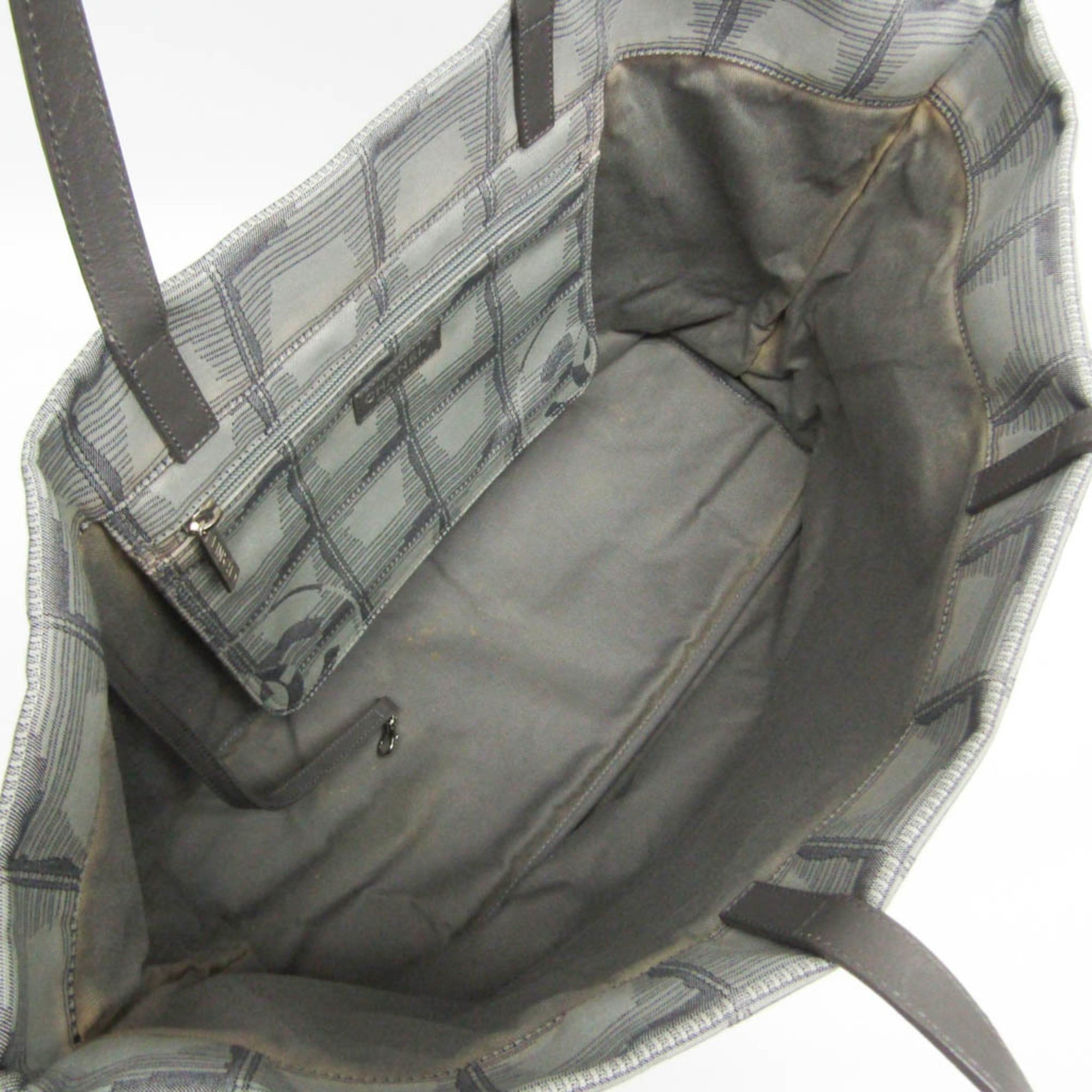 Chanel Chanel New Travel Line Women's Nylon Canvas Tote Bag Gray,Pink Size ONE SIZE - 4 Thumbnail