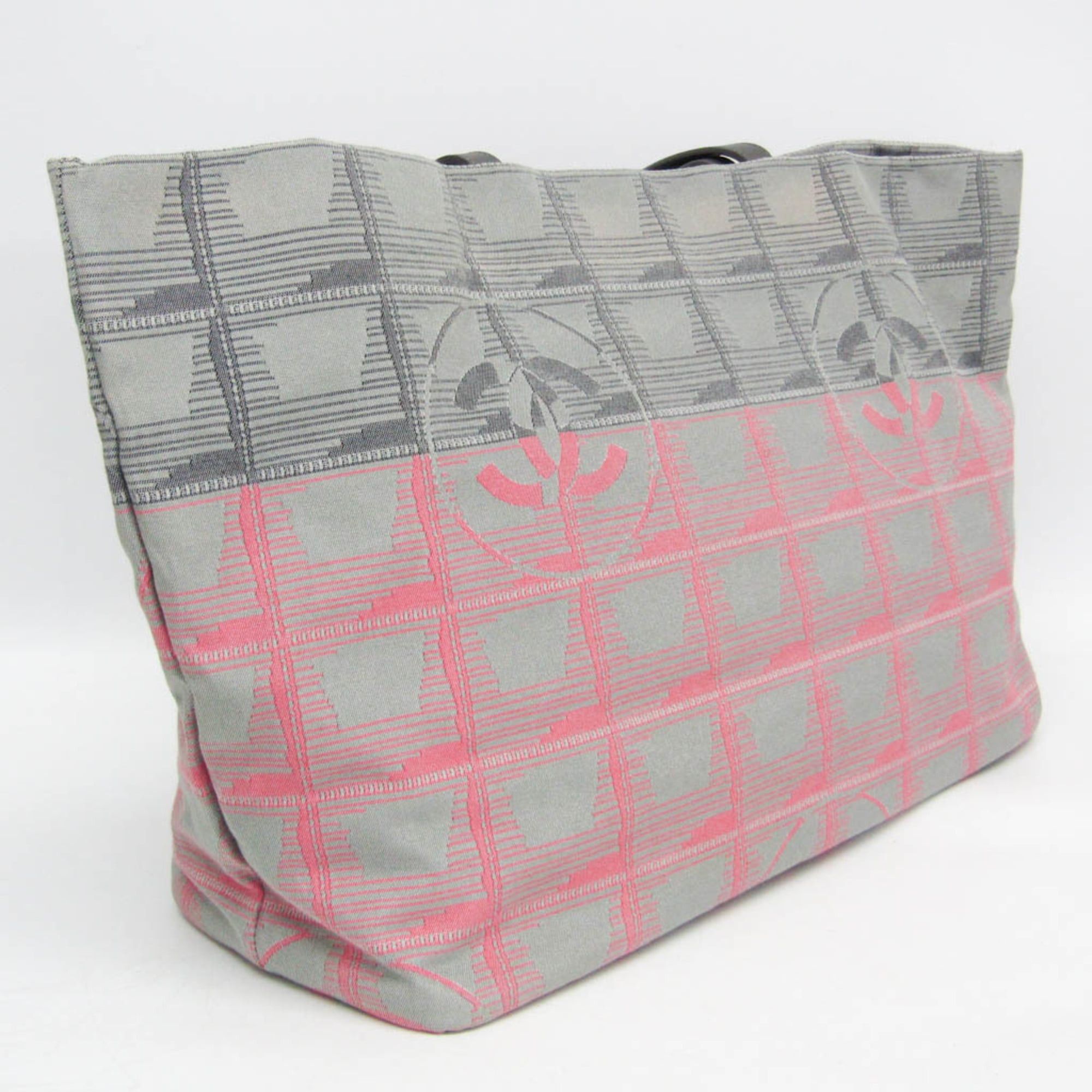 Chanel Chanel New Travel Line Women's Nylon Canvas Tote Bag Gray,Pink Size ONE SIZE - 7 Thumbnail