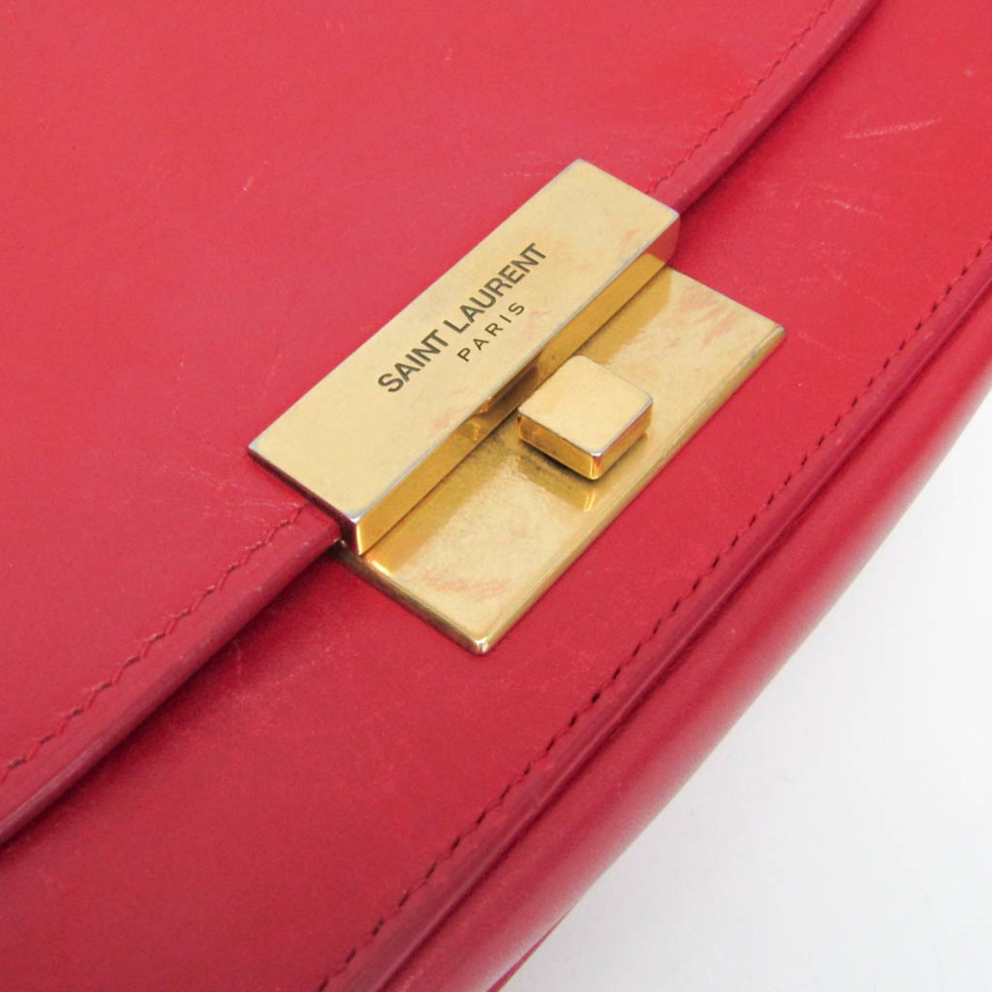 Yves Saint Laurent Yves Saint Laurent Betty 532985 Women's Leather Shoulder Bag Red Color Size ONE SIZE - 9 Thumbnail