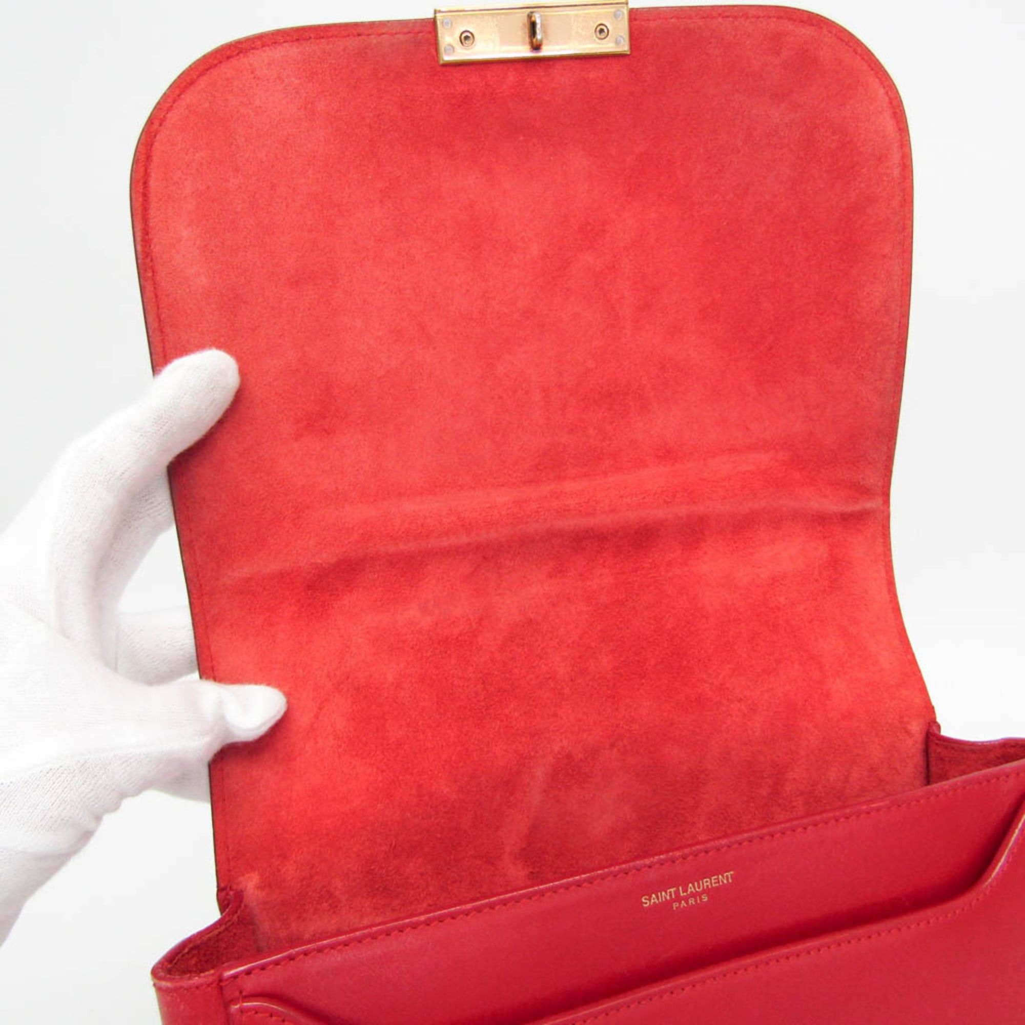 Yves Saint Laurent Yves Saint Laurent Betty 532985 Women's Leather Shoulder Bag Red Color Size ONE SIZE - 15 Thumbnail