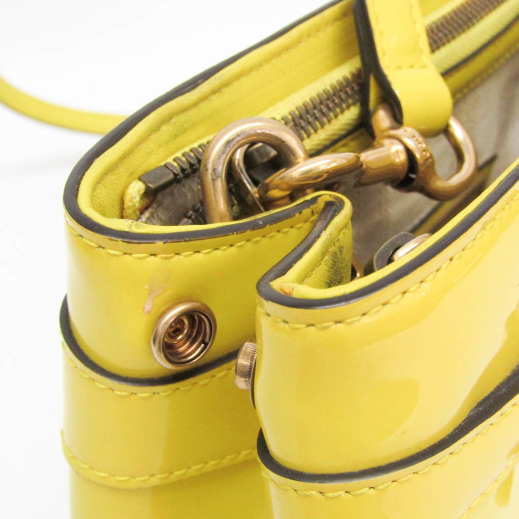 Gucci Gucci Horsebit CHINA EXCLUSIVE 371925 Women's Patent Leather Handbag,Shoulder Bag Yellow Size ONE SIZE - 10 Thumbnail