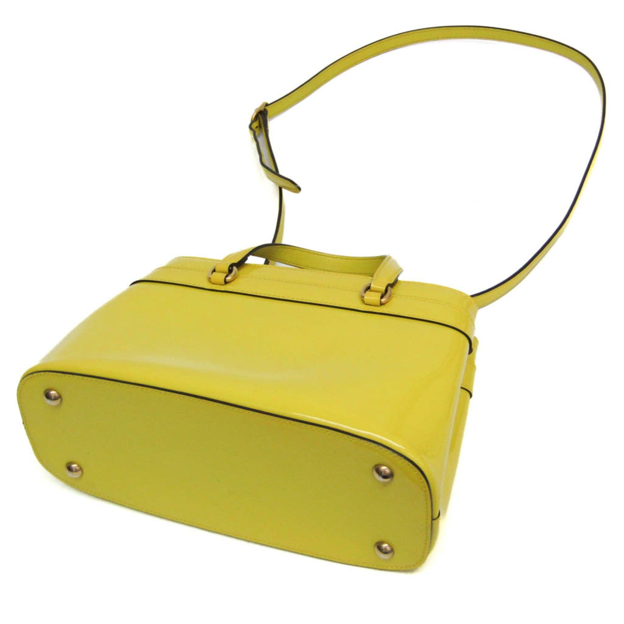 Gucci Gucci Horsebit CHINA EXCLUSIVE 371925 Women's Patent Leather Handbag,Shoulder Bag Yellow Size ONE SIZE - 3 Thumbnail