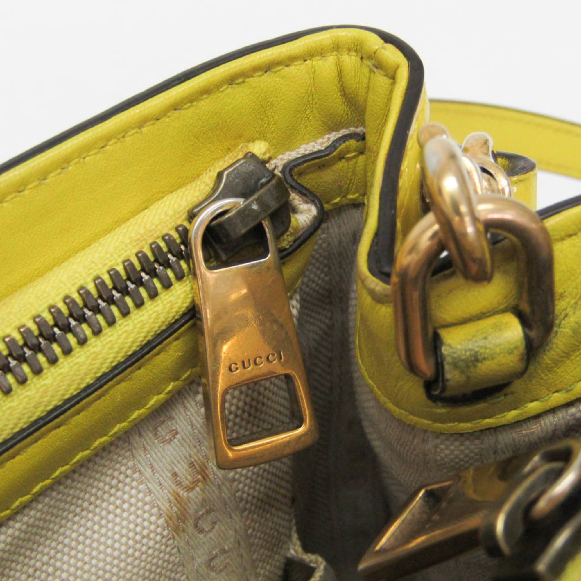 Gucci Gucci Horsebit CHINA EXCLUSIVE 371925 Women's Patent Leather Handbag,Shoulder Bag Yellow Size ONE SIZE - 14 Thumbnail