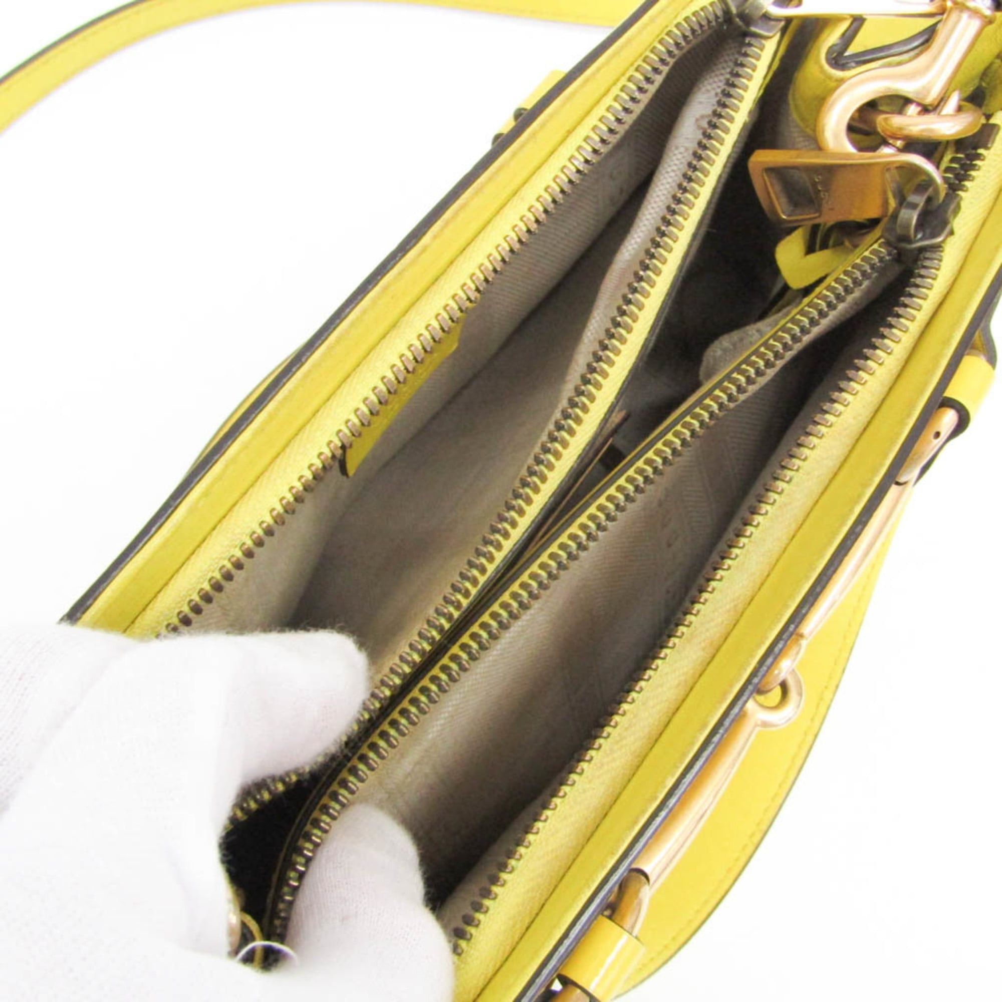Gucci Gucci Horsebit CHINA EXCLUSIVE 371925 Women's Patent Leather Handbag,Shoulder Bag Yellow Size ONE SIZE - 5 Thumbnail