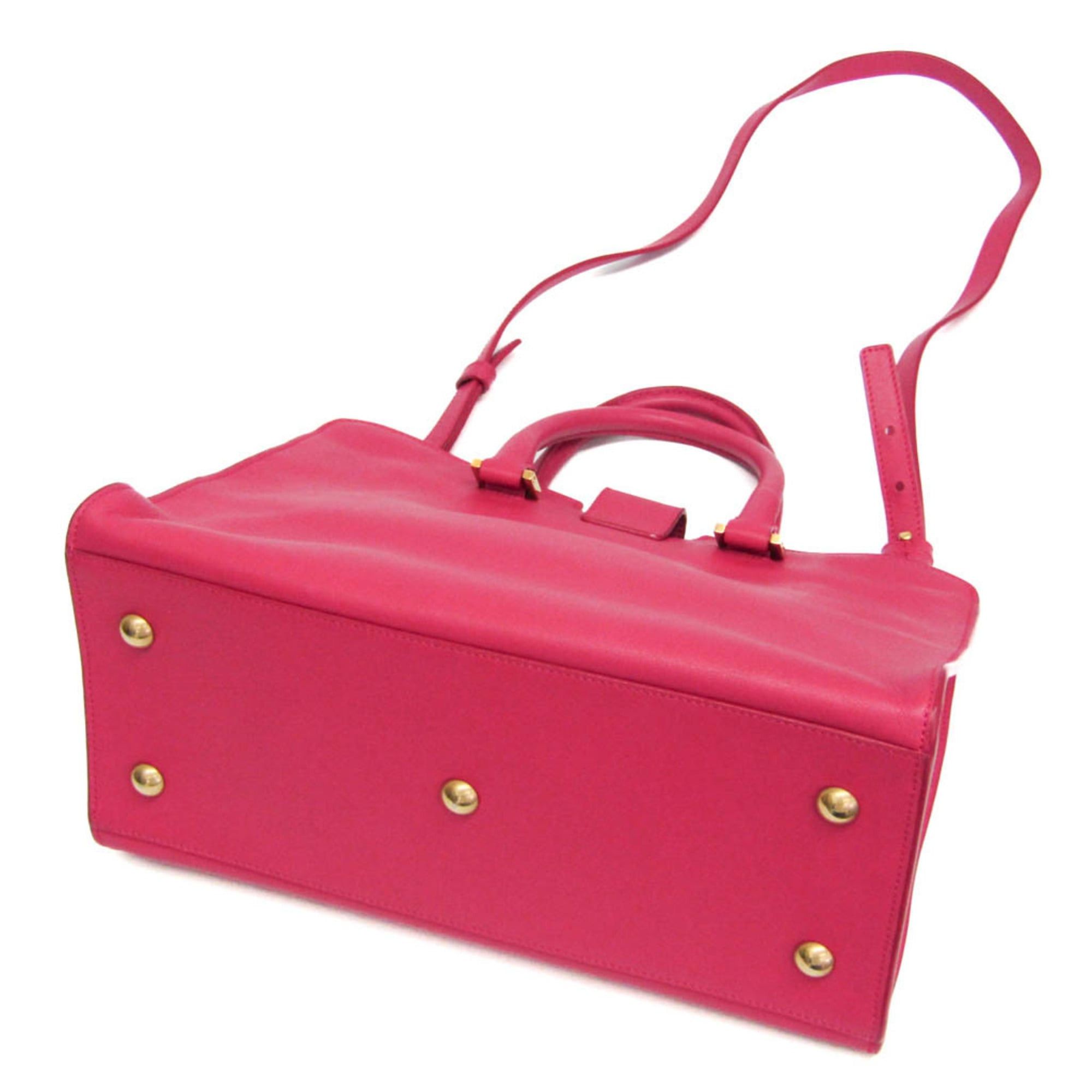 Saint Laurent Paris Saint Laurent Petit Bus 311210 Women's Leather Handbag,Shoulder Bag Pink Size ONE SIZE - 2 Thumbnail