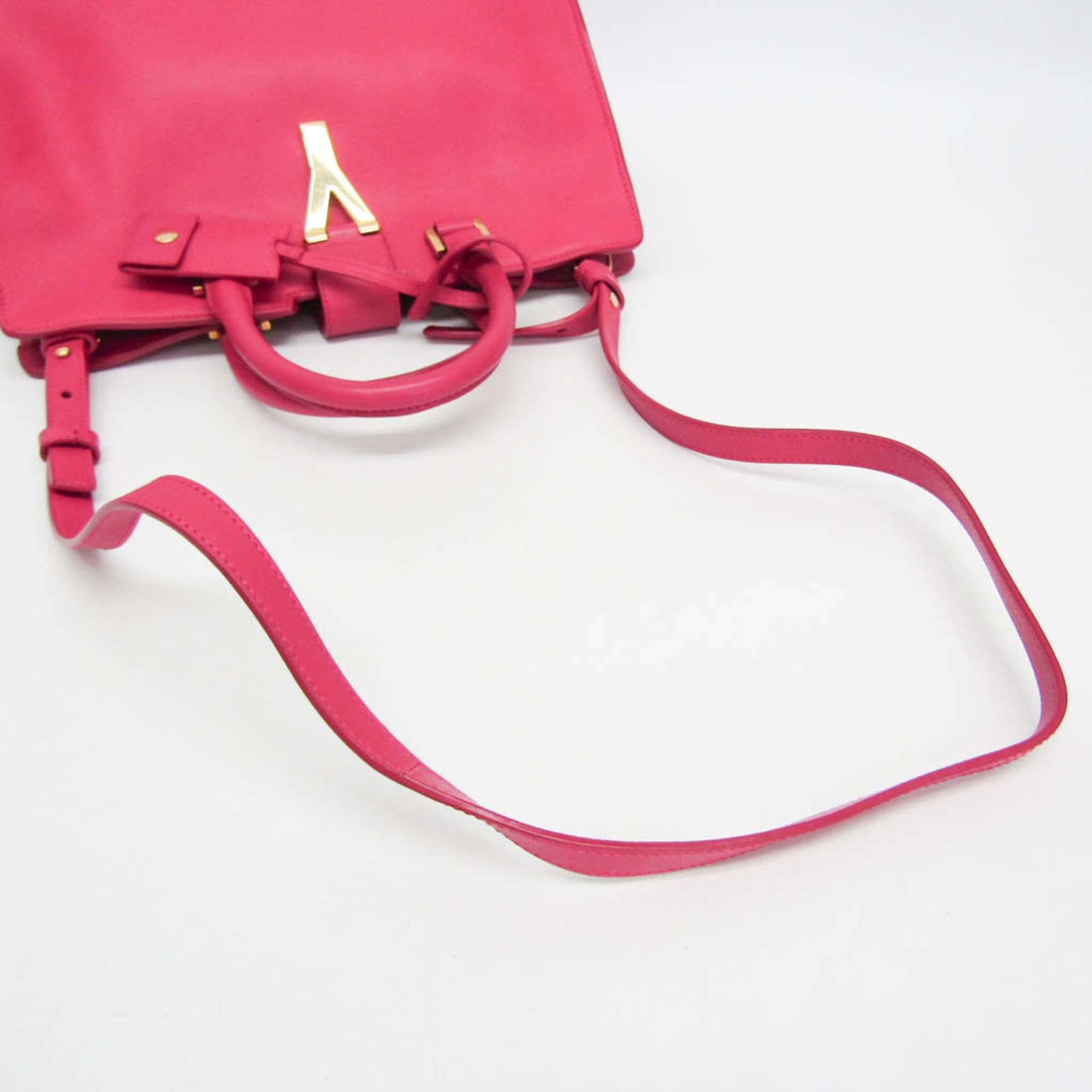 Saint Laurent Paris Saint Laurent Petit Bus 311210 Women's Leather Handbag,Shoulder Bag Pink Size ONE SIZE - 10 Thumbnail