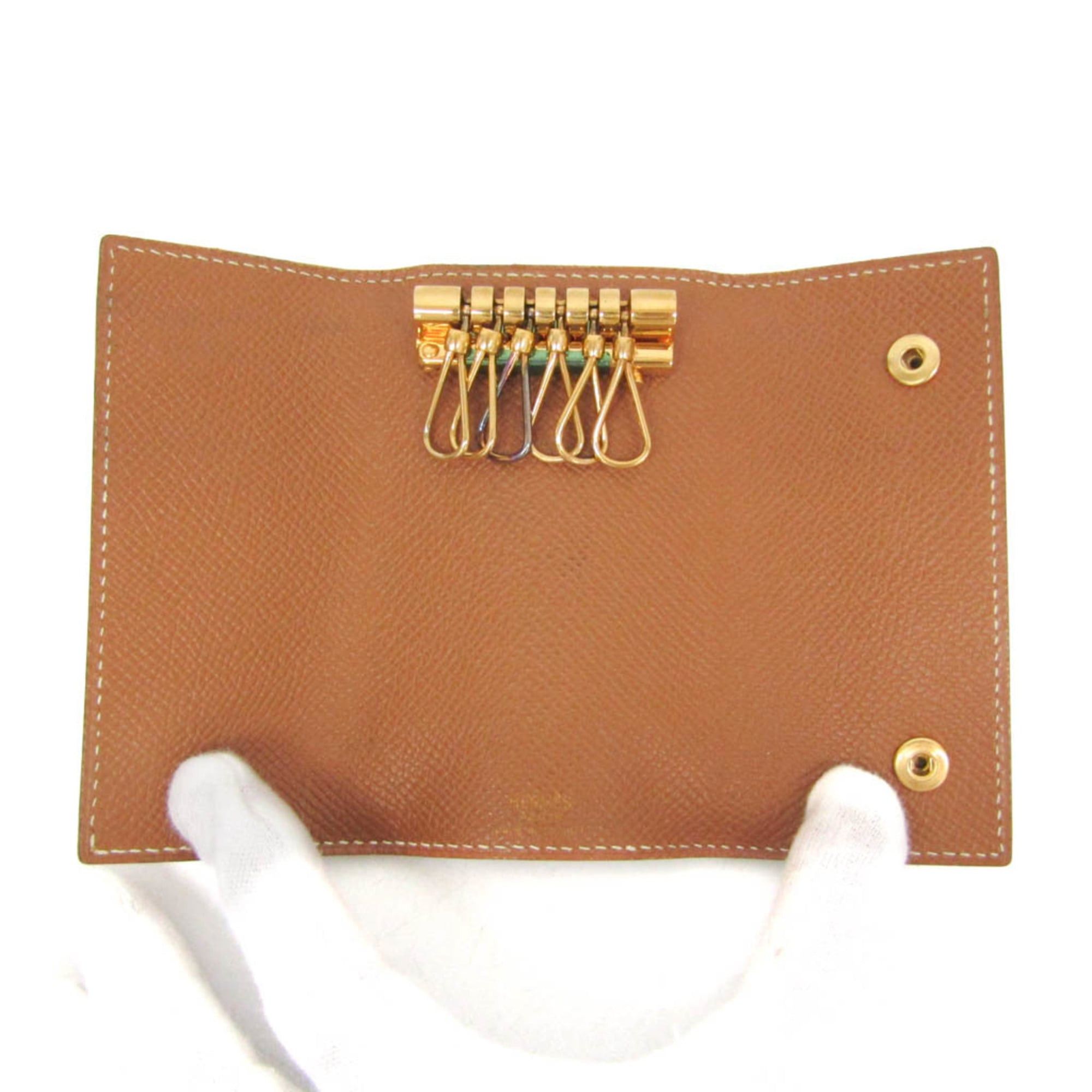 Hermes Hermes Sellier Men,Women Epsom Leather Key Case Light Brown Size ONE SIZE - 4 Thumbnail