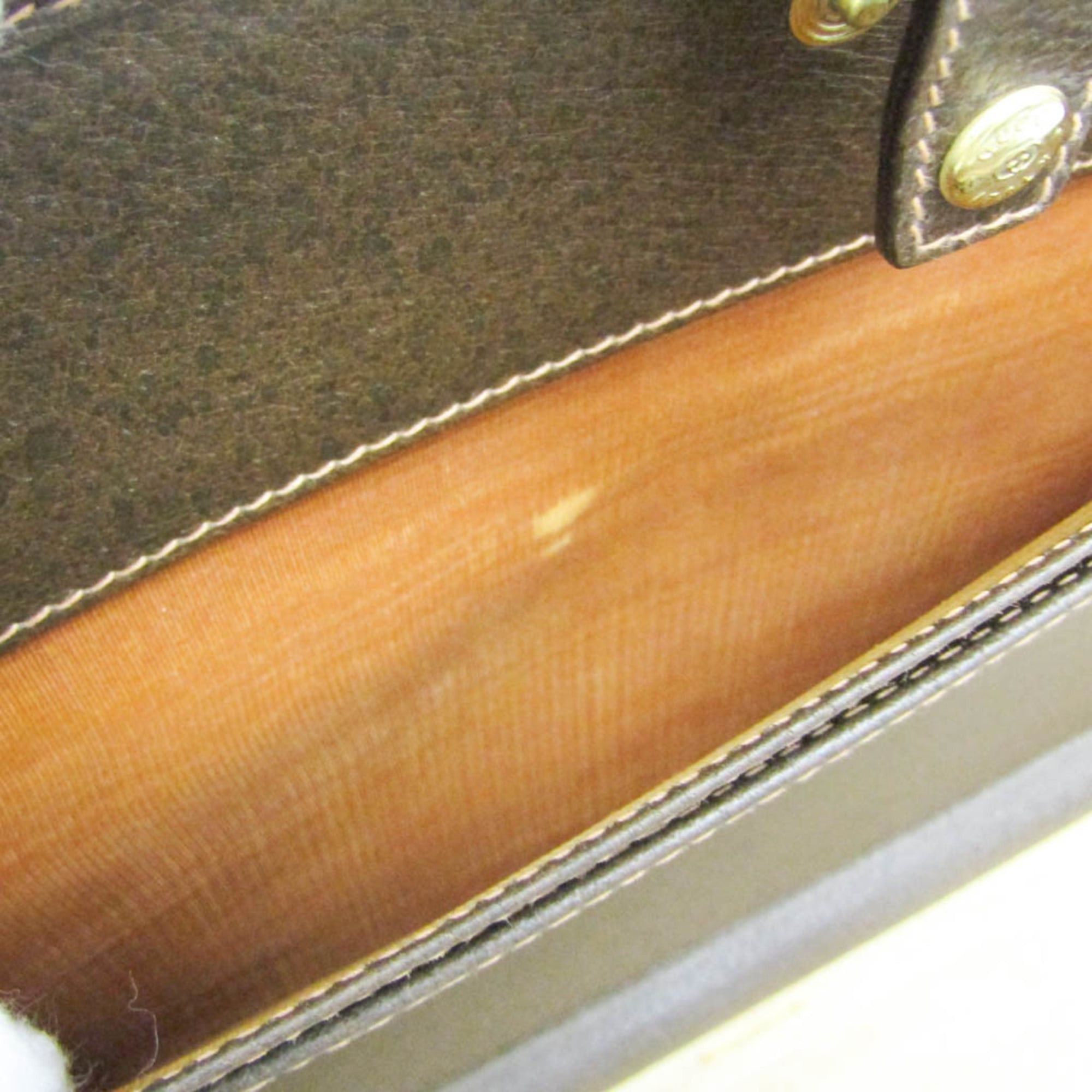 Gucci Gucci Interlocking G 016 20 0491 Men,Women Leather Attaché Case,Handbag Brown Size ONE SIZE - 15 Thumbnail
