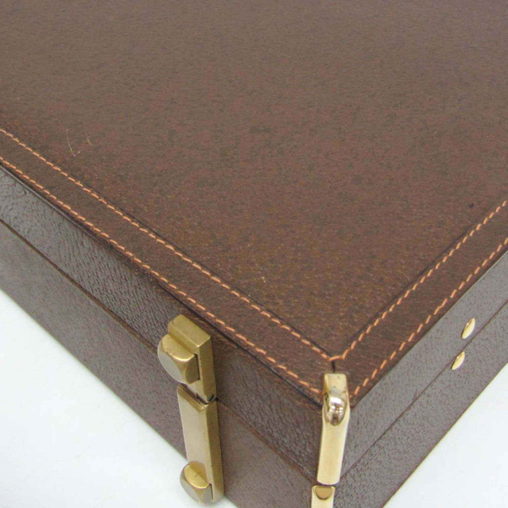 Gucci Gucci Interlocking G 016 20 0491 Men,Women Leather Attaché Case,Handbag Brown Size ONE SIZE - 7 Thumbnail