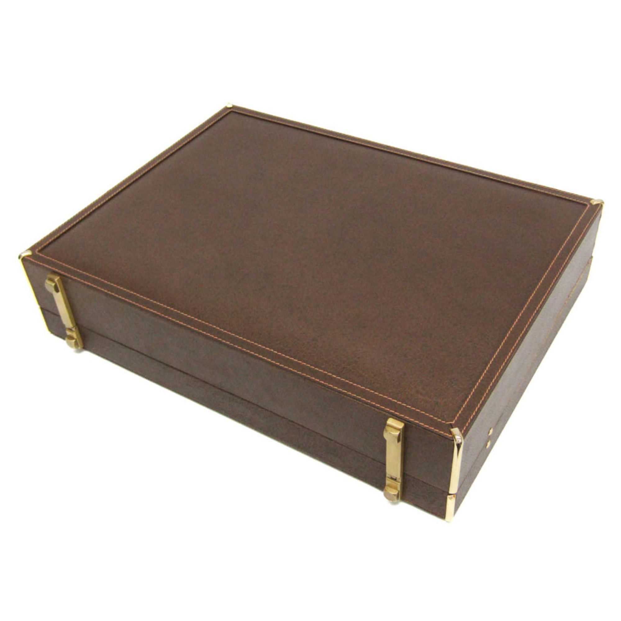 Gucci Gucci Interlocking G 016 20 0491 Men,Women Leather Attaché Case,Handbag Brown Size ONE SIZE - 3 Thumbnail