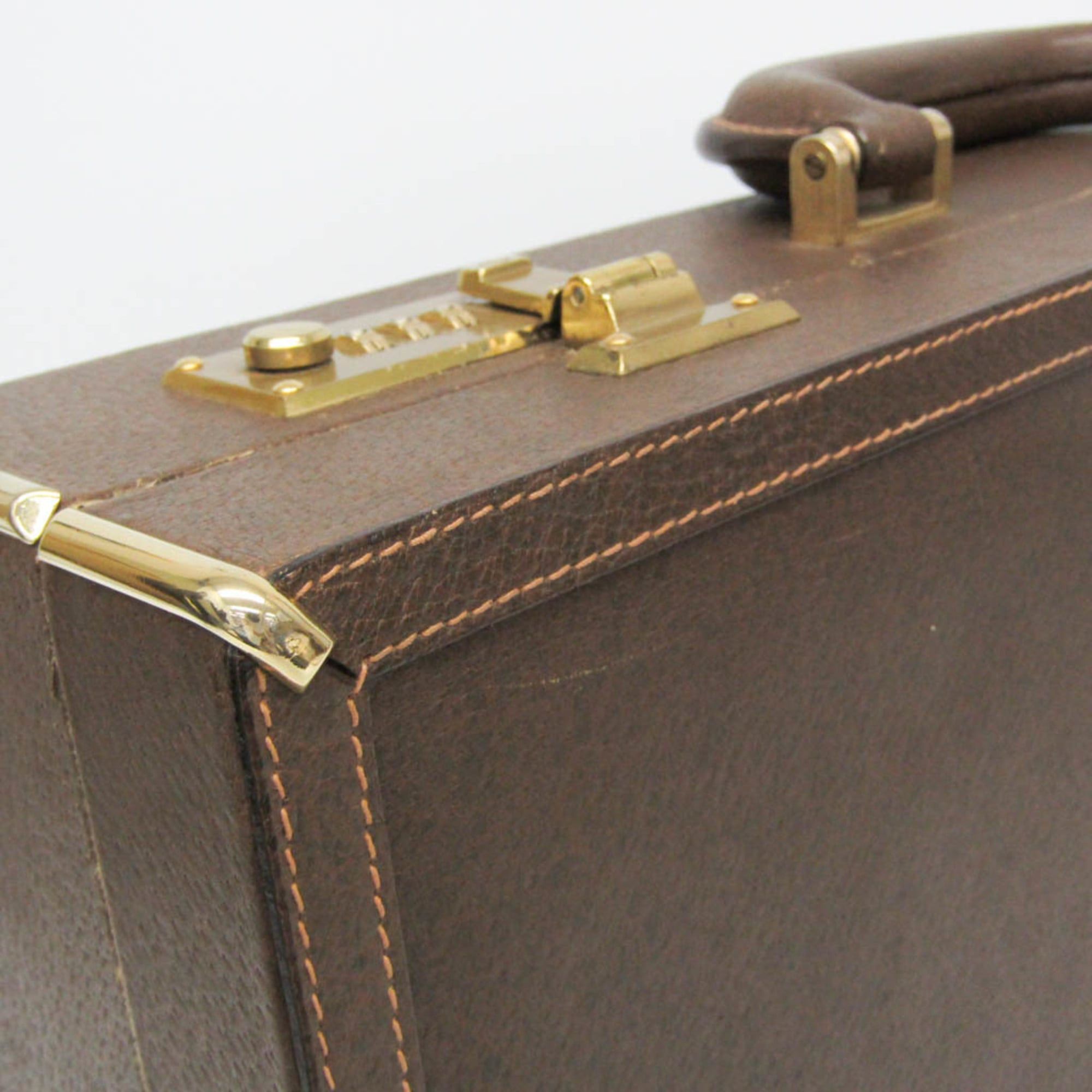 Gucci Gucci Interlocking G 016 20 0491 Men,Women Leather Attaché Case,Handbag Brown Size ONE SIZE - 8 Thumbnail