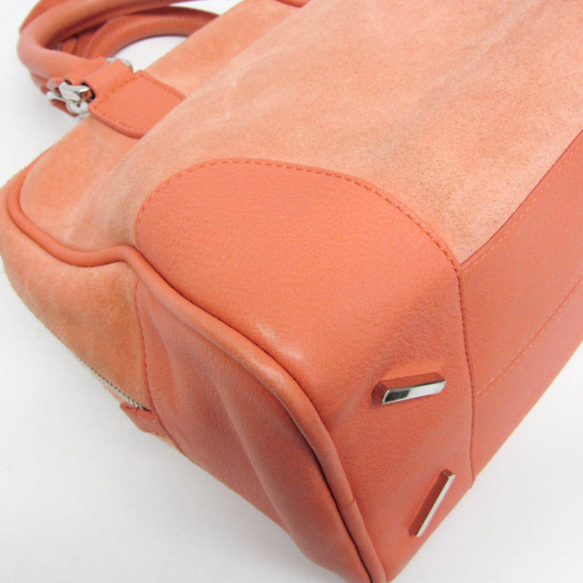 Loewe Loewe Amazona 28 Women's Suede,Leather Handbag,Shoulder Bag Orange Size ONE SIZE - 6 Thumbnail