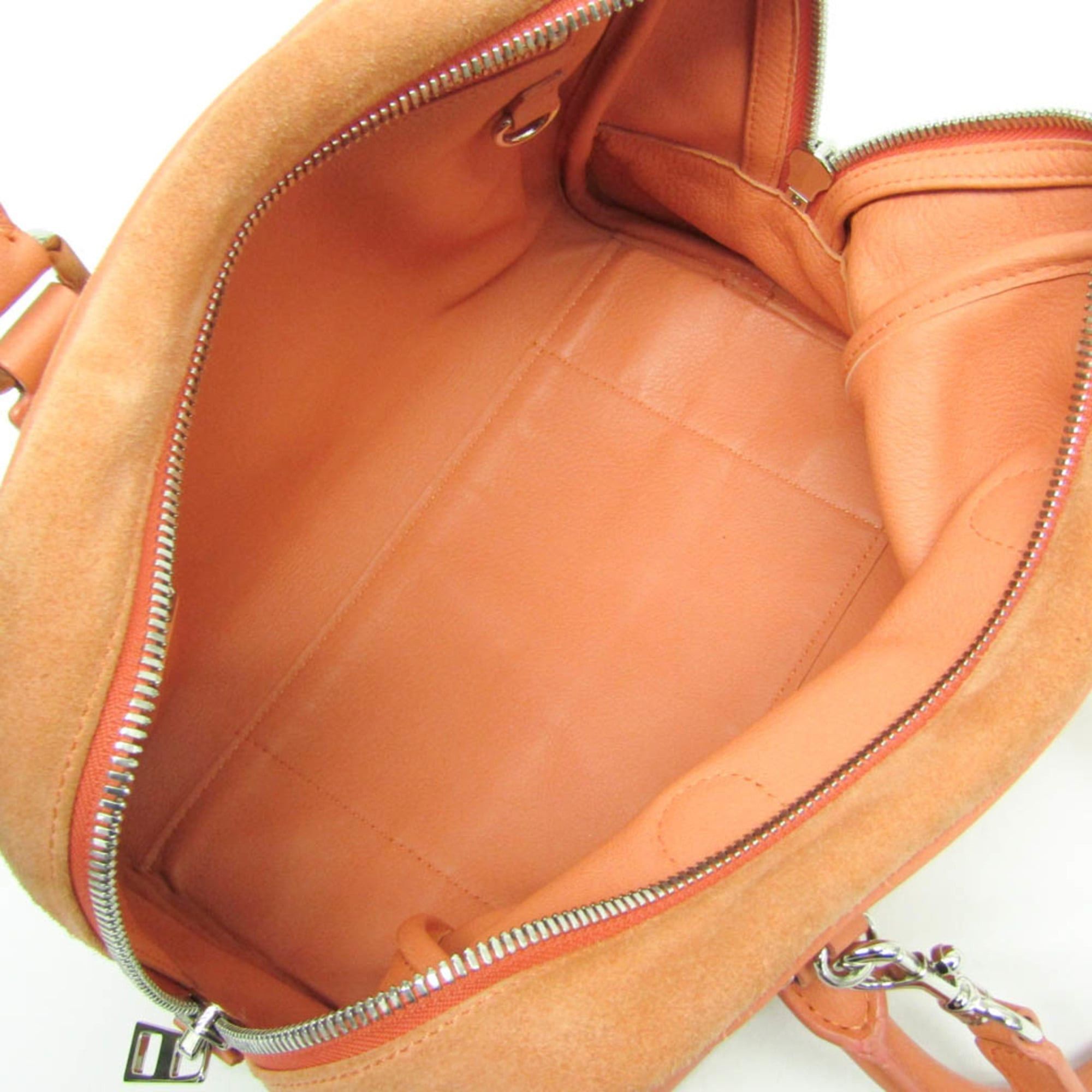 Loewe Loewe Amazona 28 Women's Suede,Leather Handbag,Shoulder Bag Orange Size ONE SIZE - 4 Thumbnail