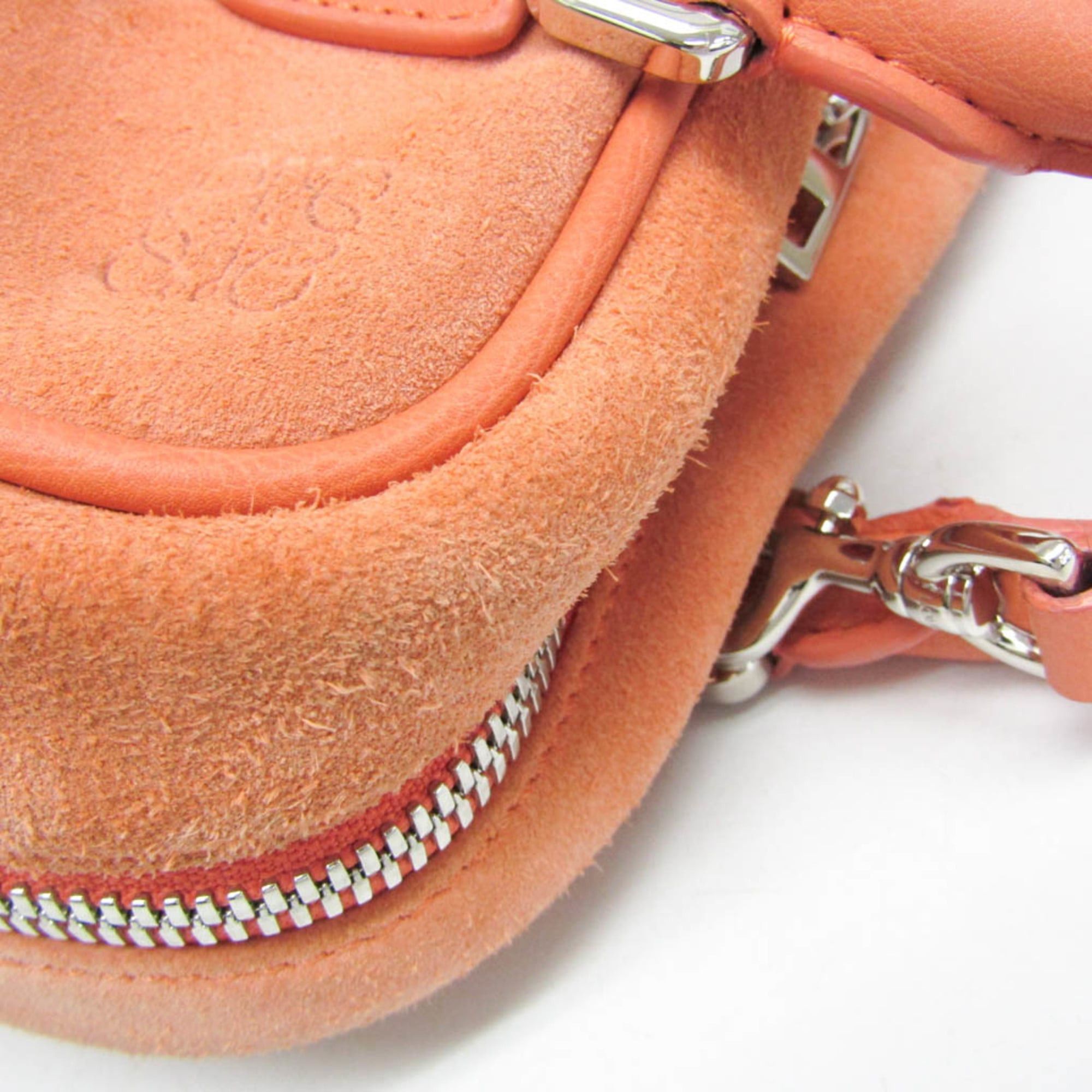 Loewe Loewe Amazona 28 Women's Suede,Leather Handbag,Shoulder Bag Orange Size ONE SIZE - 7 Thumbnail