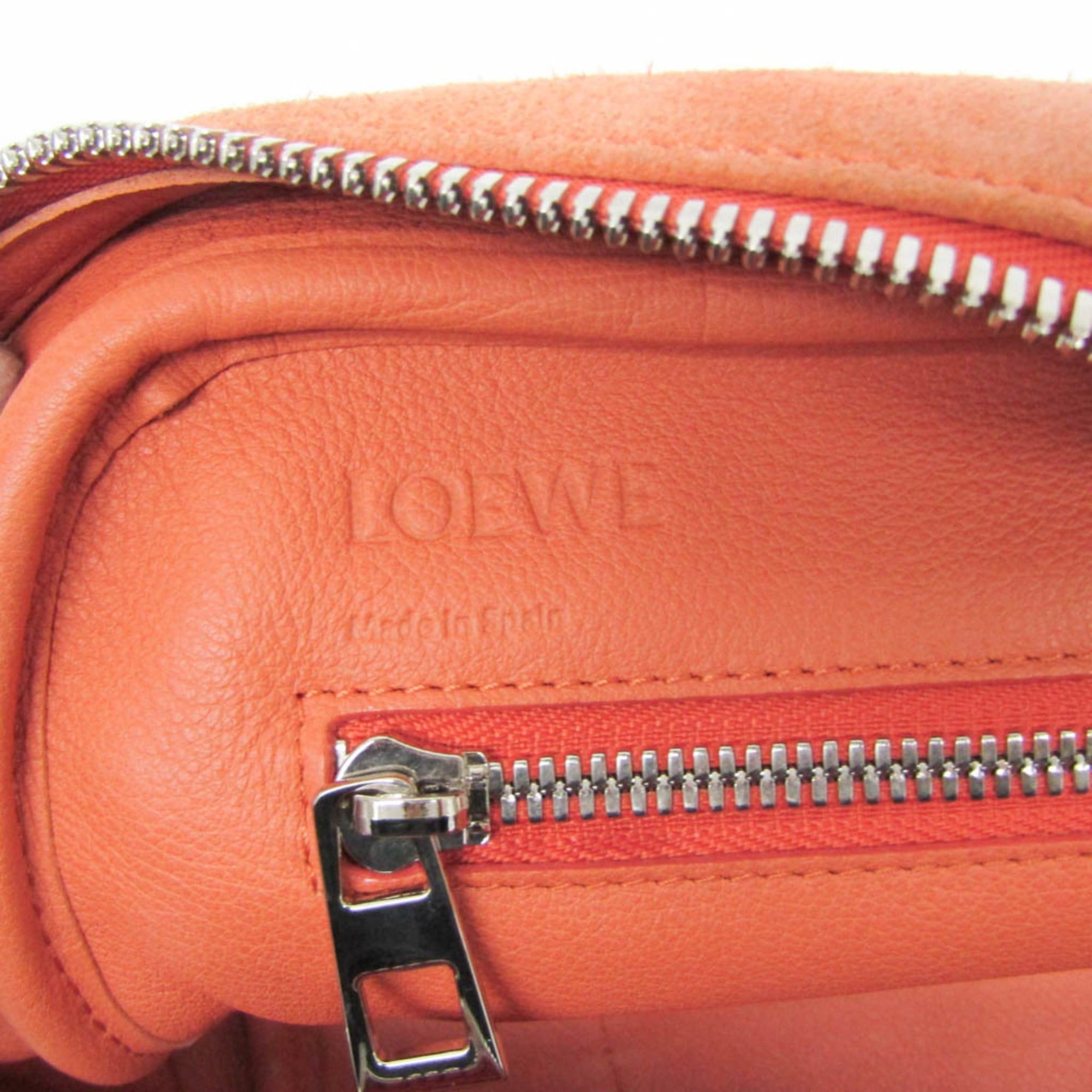 Loewe Loewe Amazona 28 Women's Suede,Leather Handbag,Shoulder Bag Orange Size ONE SIZE - 16 Thumbnail