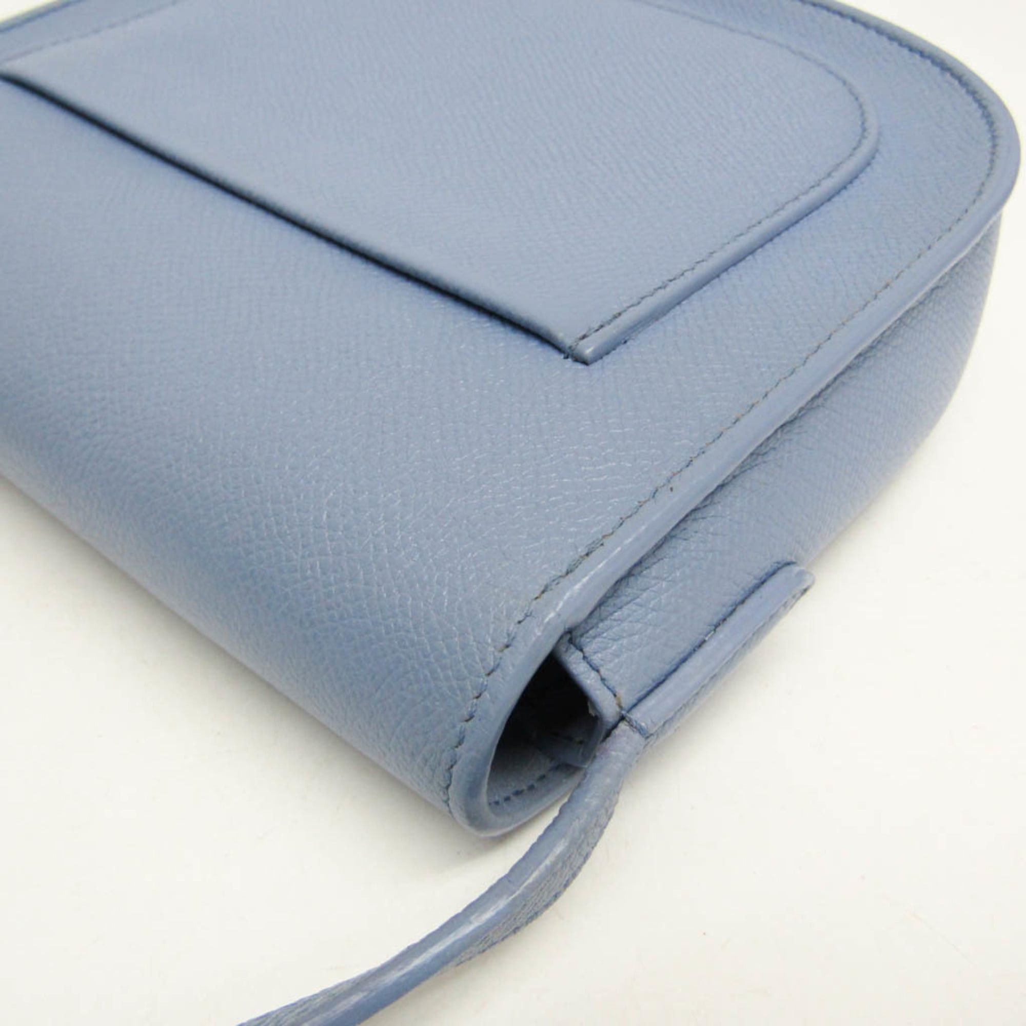 Celine Celine Trotter Medium 179013 Women's Leather Shoulder Bag Light Blue Size ONE SIZE - 6 Thumbnail