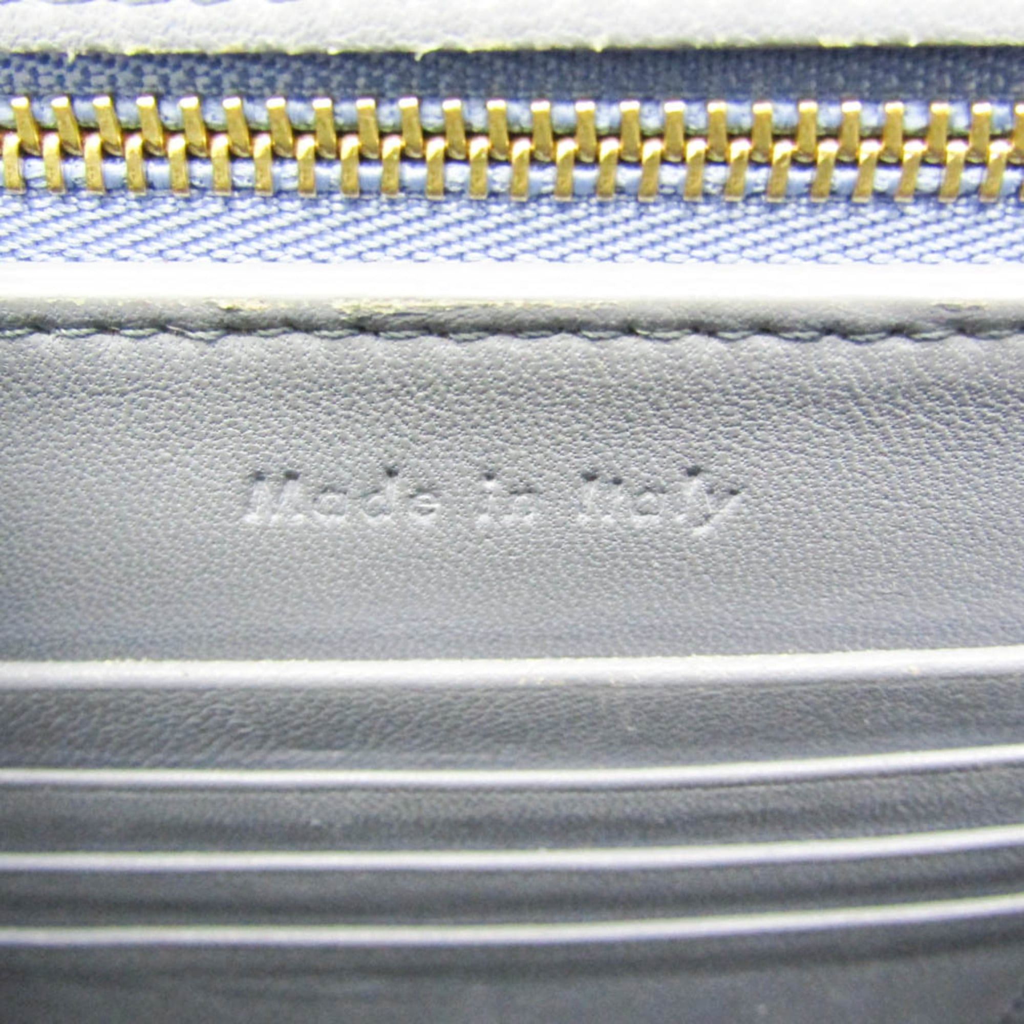 Celine Celine Trotter Medium 179013 Women's Leather Shoulder Bag Light Blue Size ONE SIZE - 16 Thumbnail