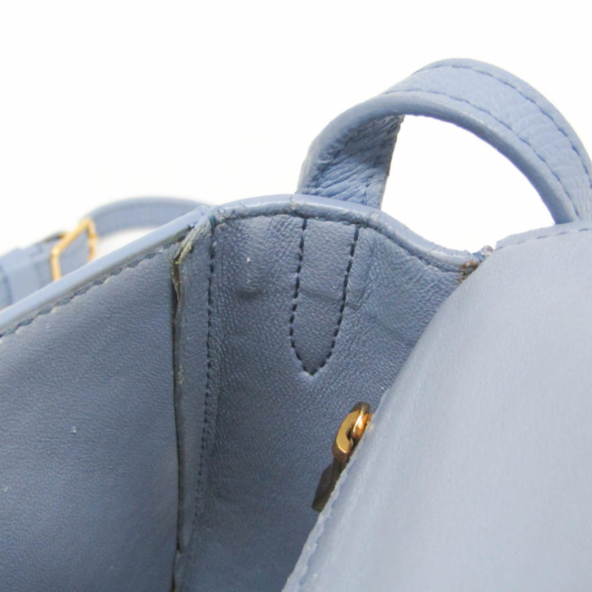 Celine Celine Trotter Medium 179013 Women's Leather Shoulder Bag Light Blue Size ONE SIZE - 13 Thumbnail