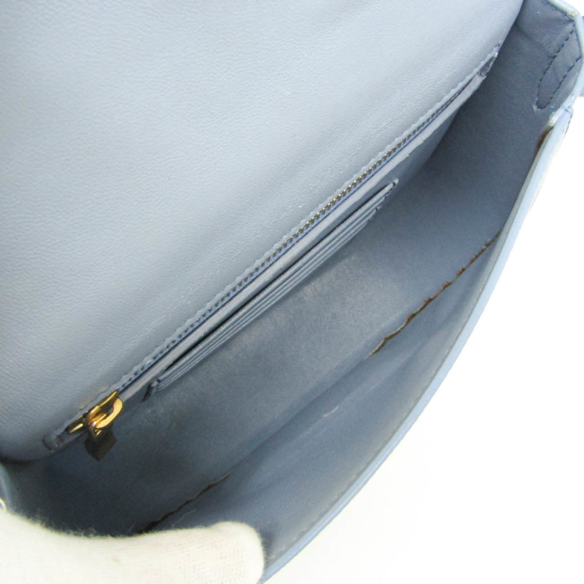 Celine Celine Trotter Medium 179013 Women's Leather Shoulder Bag Light Blue Size ONE SIZE - 3 Thumbnail