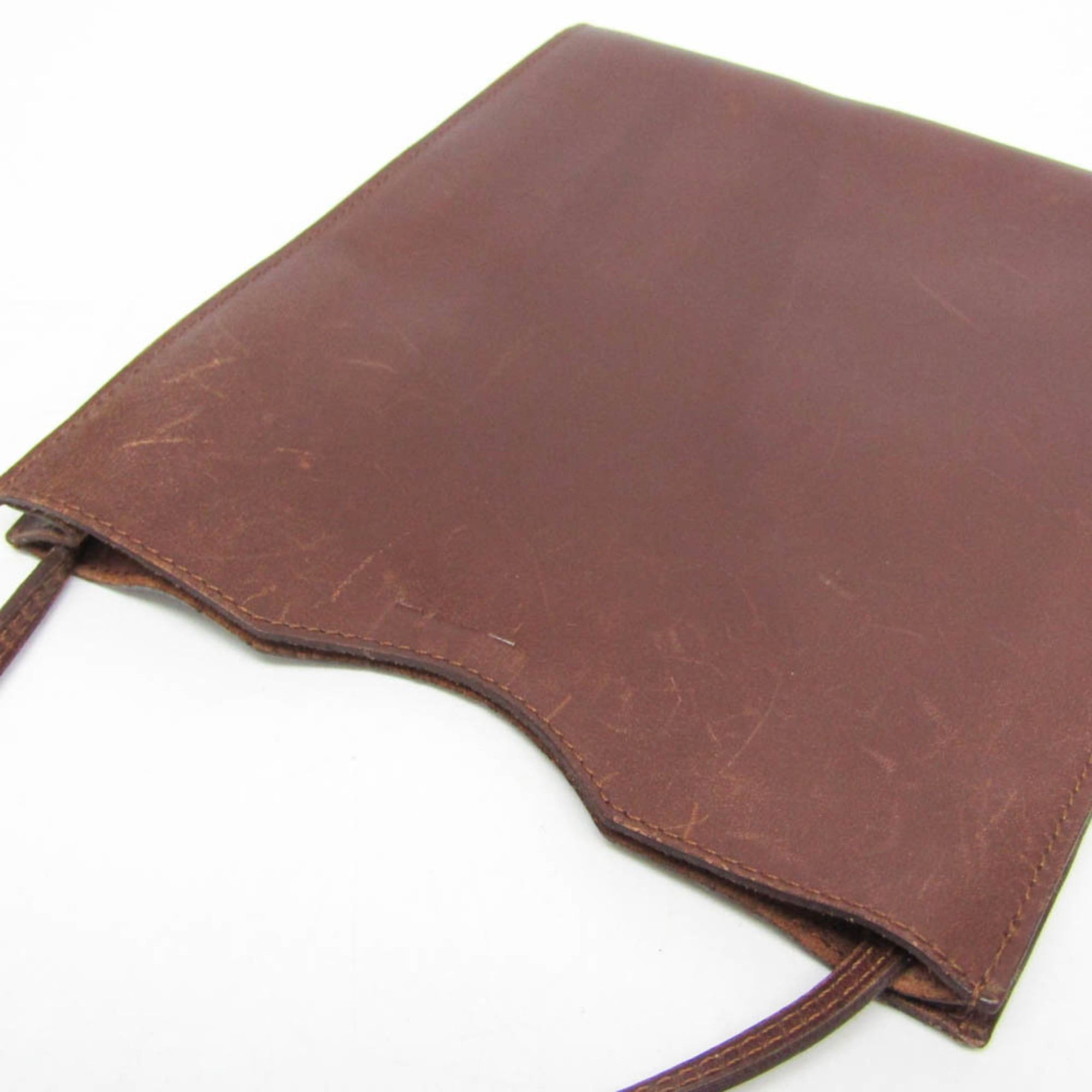 Hermes Hermes Onimaitou Men,Women Box Calf Leather Shoulder Bag Brown Size ONE SIZE - 10 Thumbnail