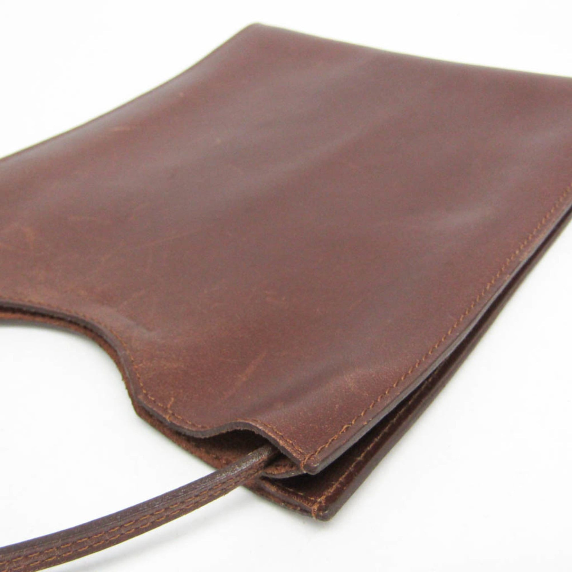 Hermes Hermes Onimaitou Men,Women Box Calf Leather Shoulder Bag Brown Size ONE SIZE - 6 Thumbnail
