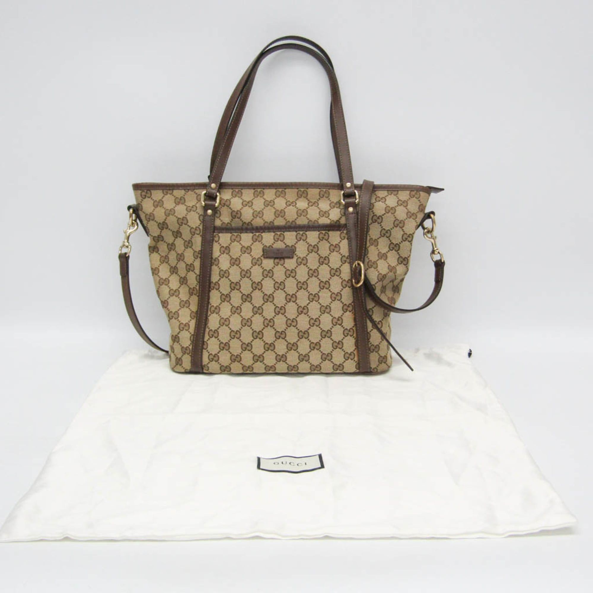 Gucci Gucci GG Canvas 388929 Women's GG Canvas,Leather Shoulder Bag,Tote Bag Brown,GG Beige Size ONE SIZE - 2 Thumbnail