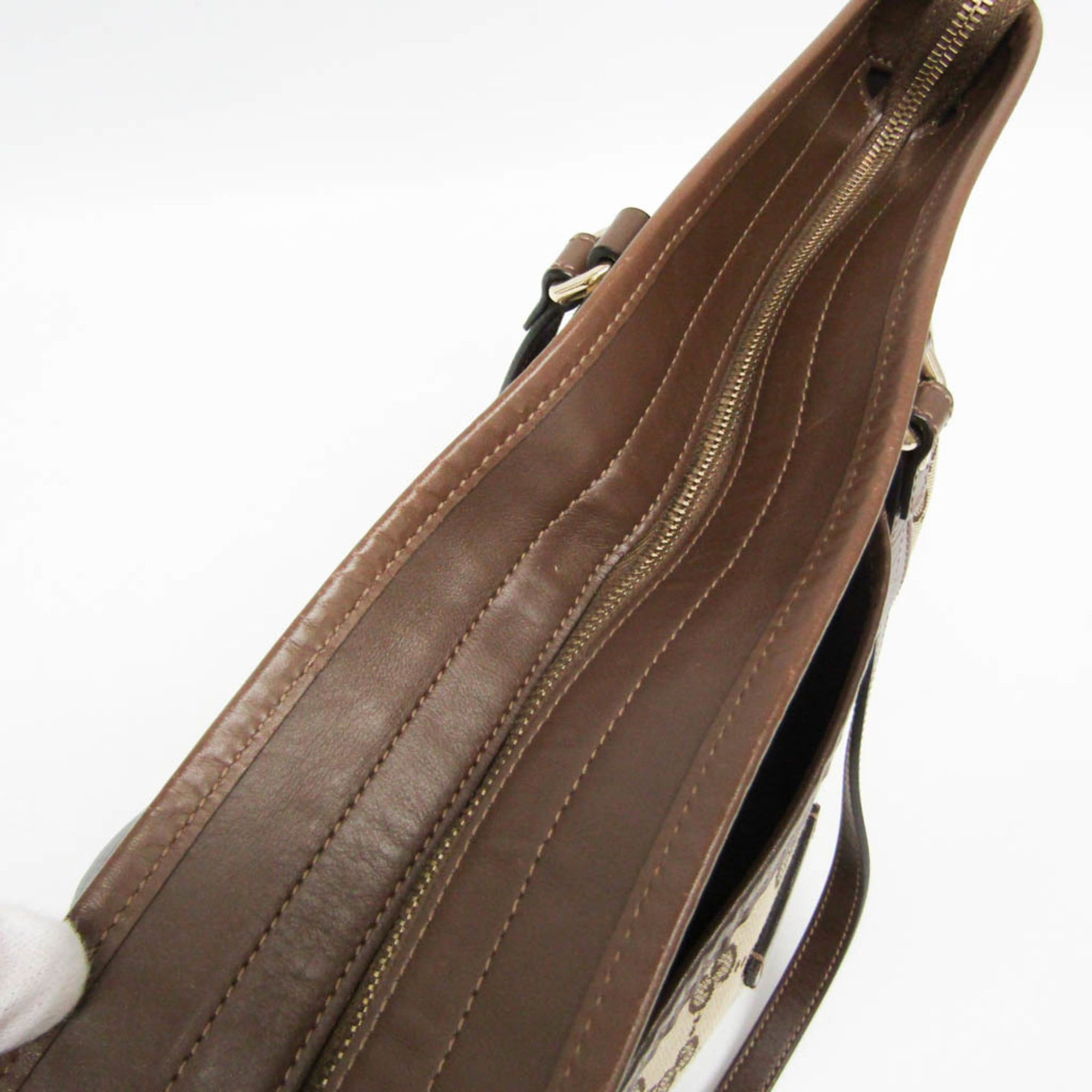Gucci Gucci GG Canvas 388929 Women's GG Canvas,Leather Shoulder Bag,Tote Bag Brown,GG Beige Size ONE SIZE - 15 Thumbnail
