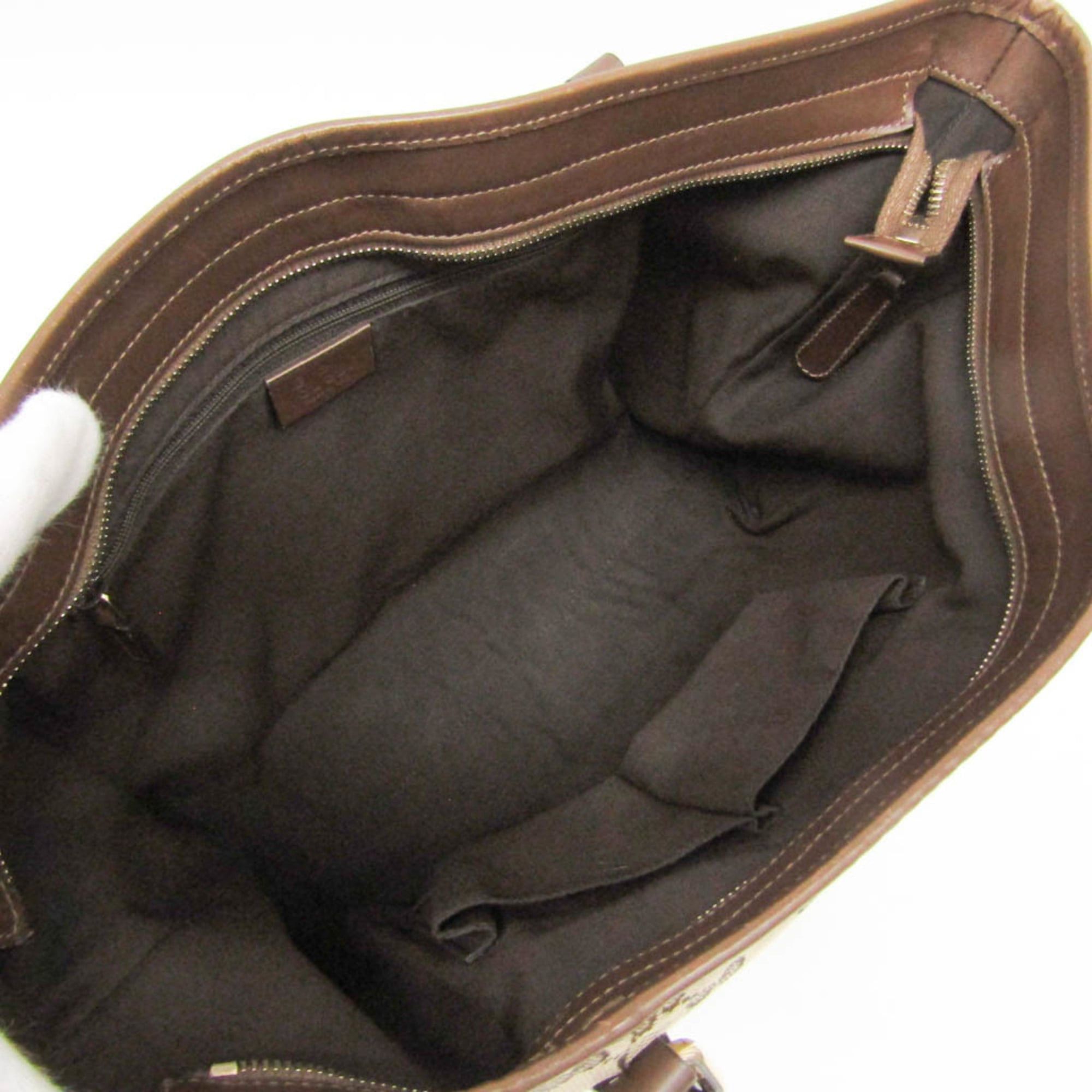 Gucci Gucci GG Canvas 388929 Women's GG Canvas,Leather Shoulder Bag,Tote Bag Brown,GG Beige Size ONE SIZE - 4 Thumbnail
