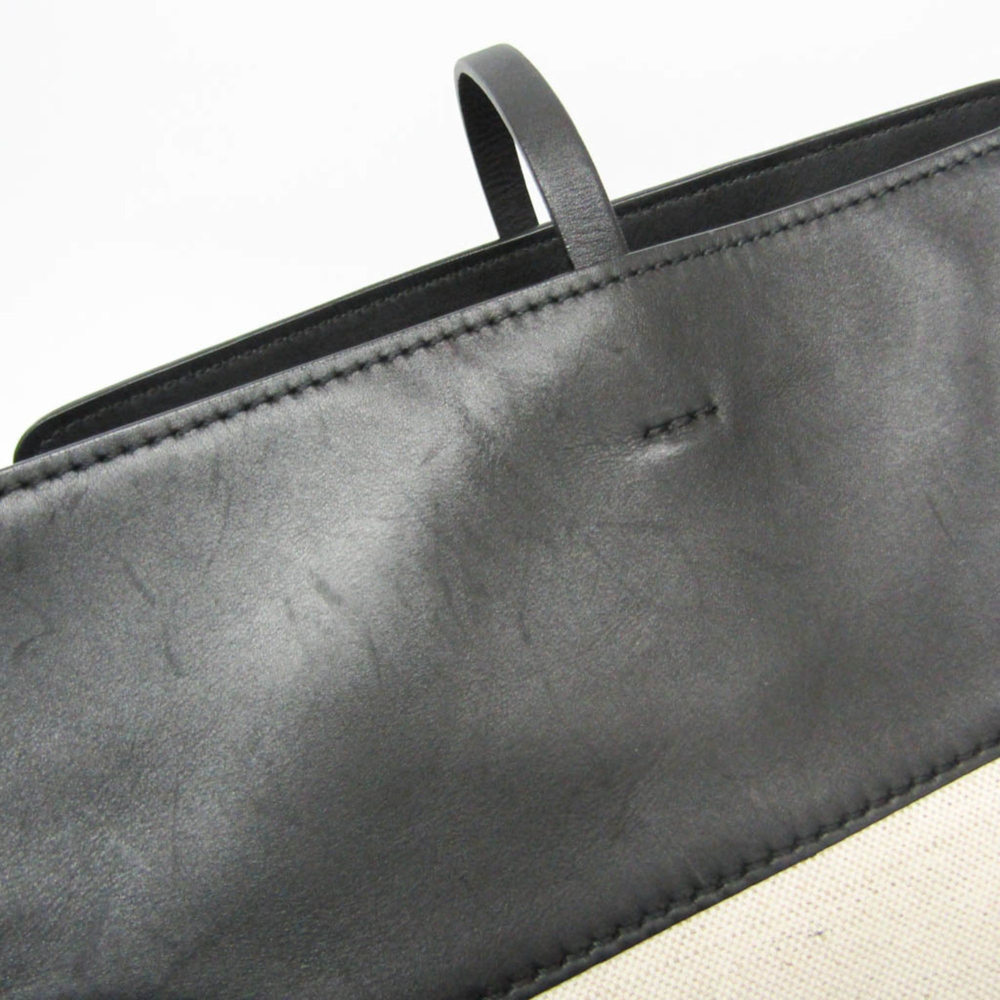 Burberry Burberry Large Bucket Bag Men,Women Canvas,Leather Shoulder Bag Black,Light Beige Size ONE SIZE - 12 Thumbnail