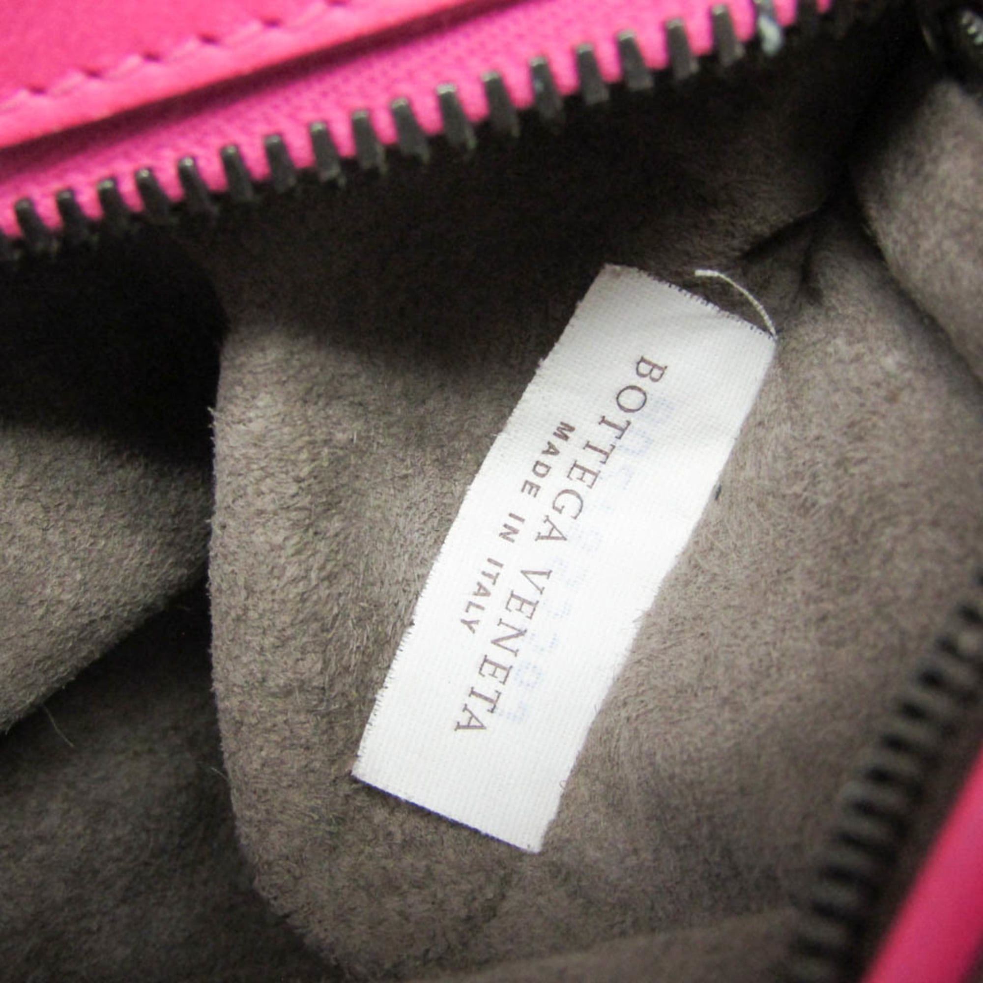 Bottega Veneta Bottega Veneta Intrecciato Women's Leather Boston Bag,Handbag Pink Size ONE SIZE - 19 Thumbnail