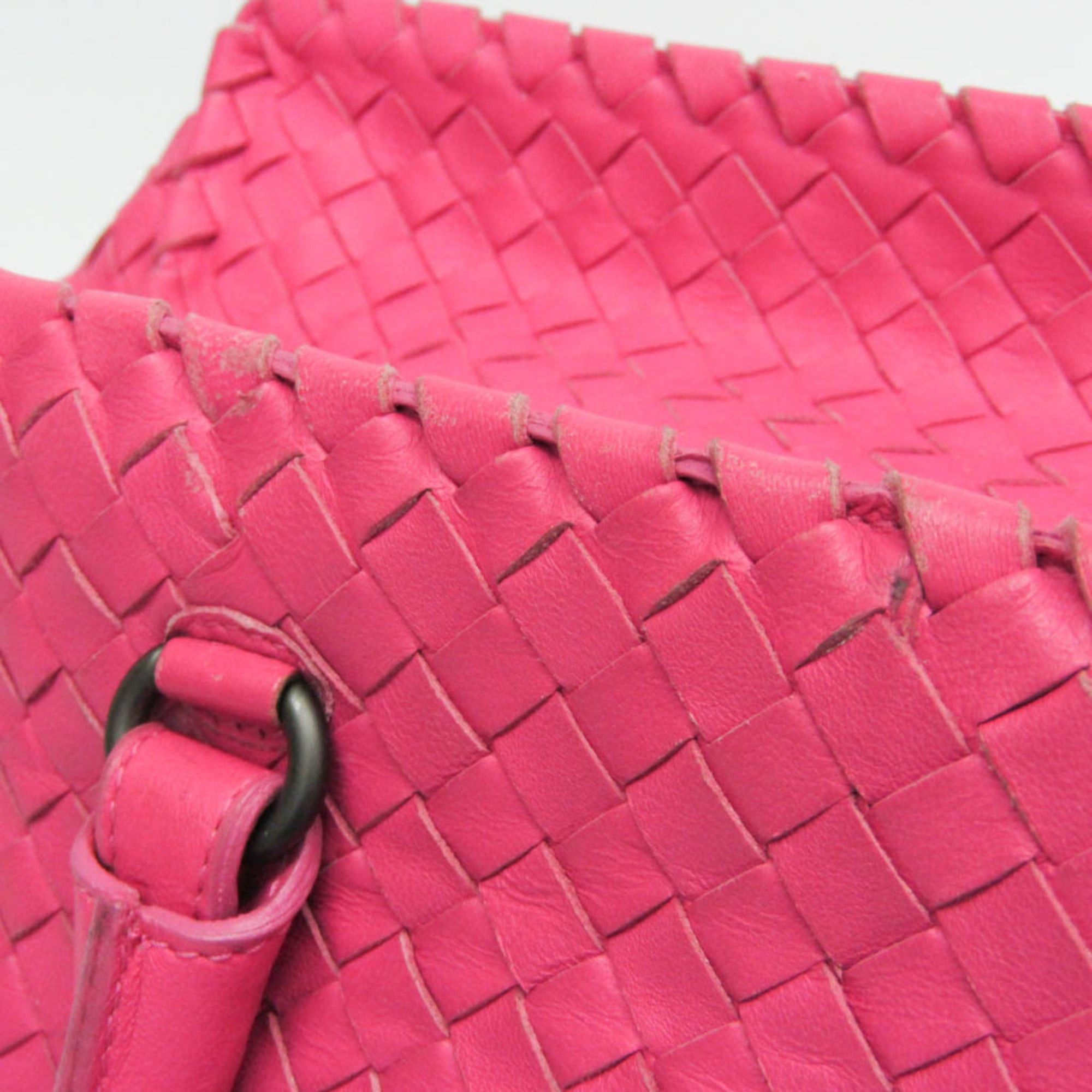 Bottega Veneta Bottega Veneta Intrecciato Women's Leather Boston Bag,Handbag Pink Size ONE SIZE - 5 Thumbnail