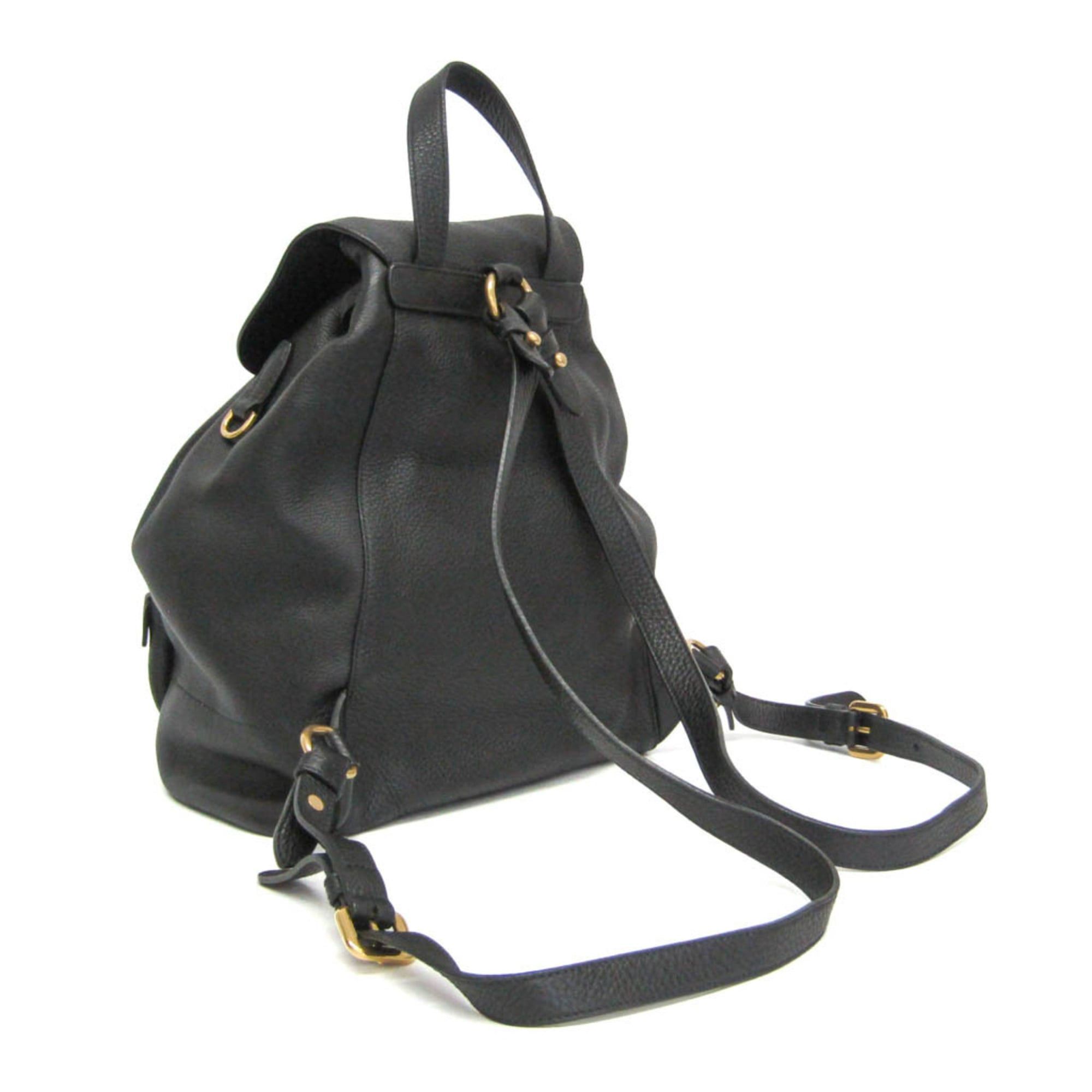 Prada Prada VIT.DAINO 1BZ035 Women's Leather Backpack Black Size ONE SIZE - 3 Thumbnail