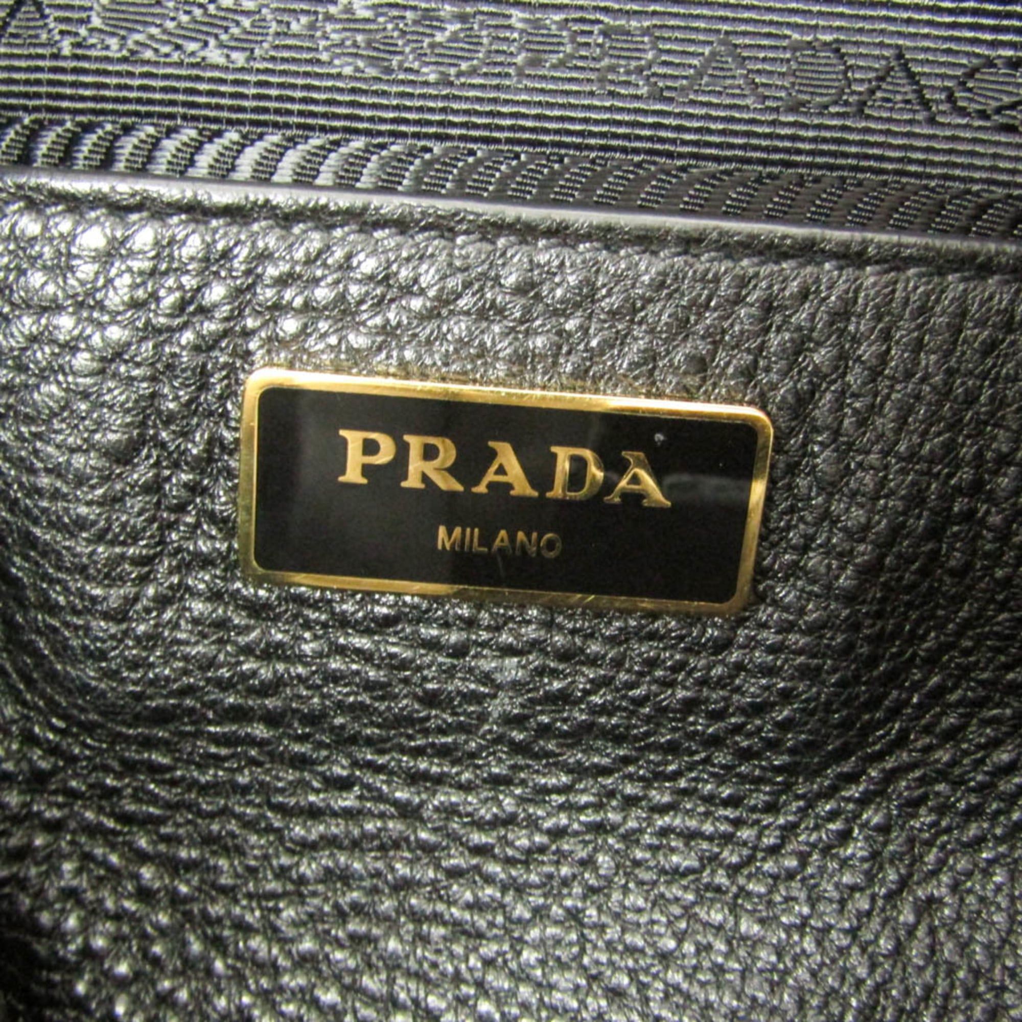 Prada Prada VIT.DAINO 1BZ035 Women's Leather Backpack Black Size ONE SIZE - 11 Thumbnail