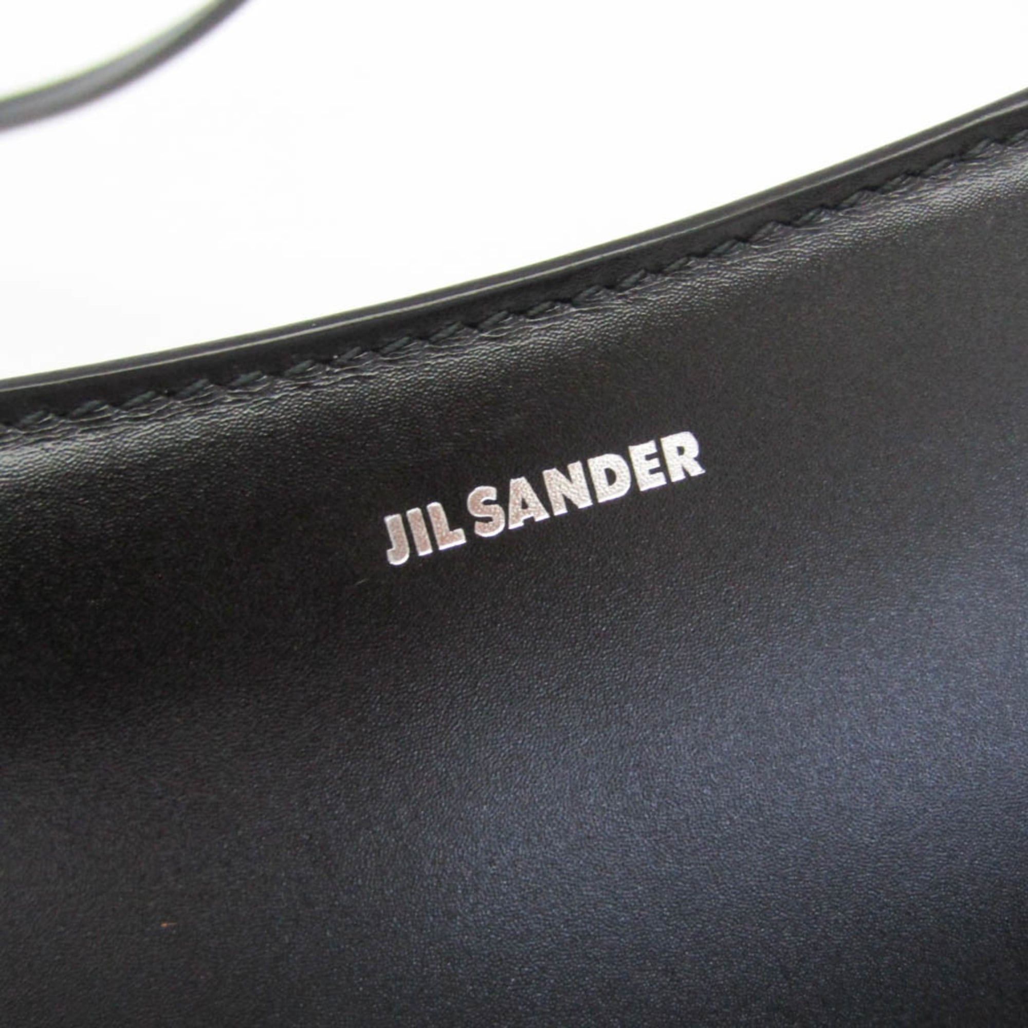 Jil Sander Jil Sander Crescent Women's Leather Shoulder Bag Black Size ONE SIZE - 10 Thumbnail
